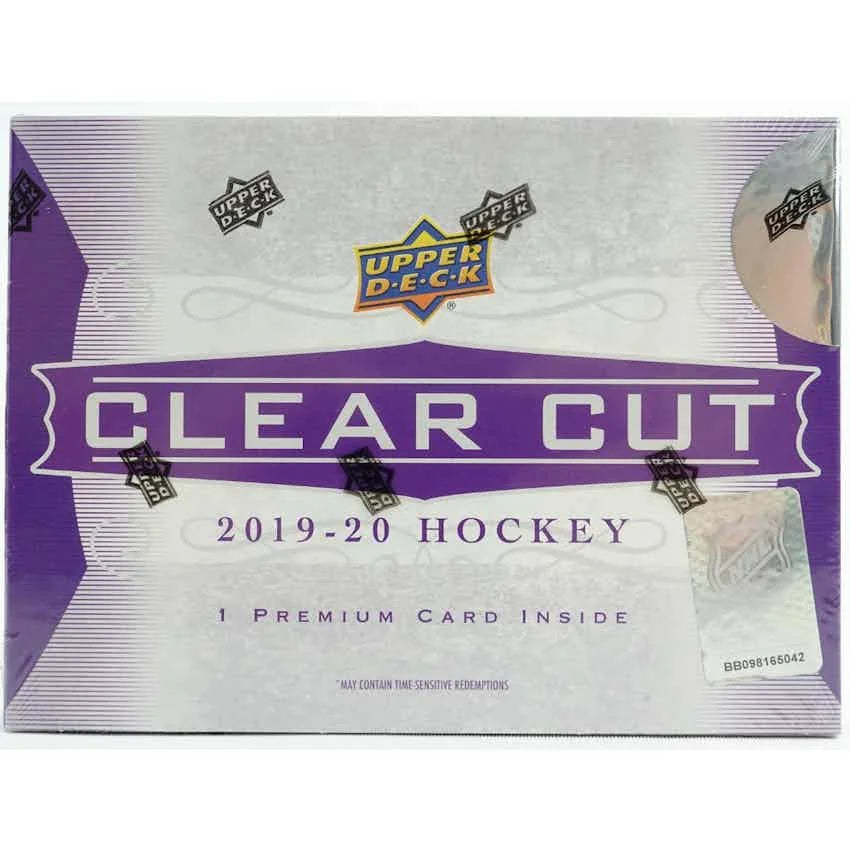 2019 20 Upper Deck Clear Cut Hockey Hobby Box (Ships Sealed Only)