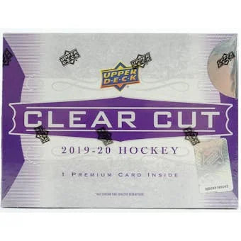 2019 20 Upper Deck Clear Cut Hockey Hobby Box (Ships Sealed Only)