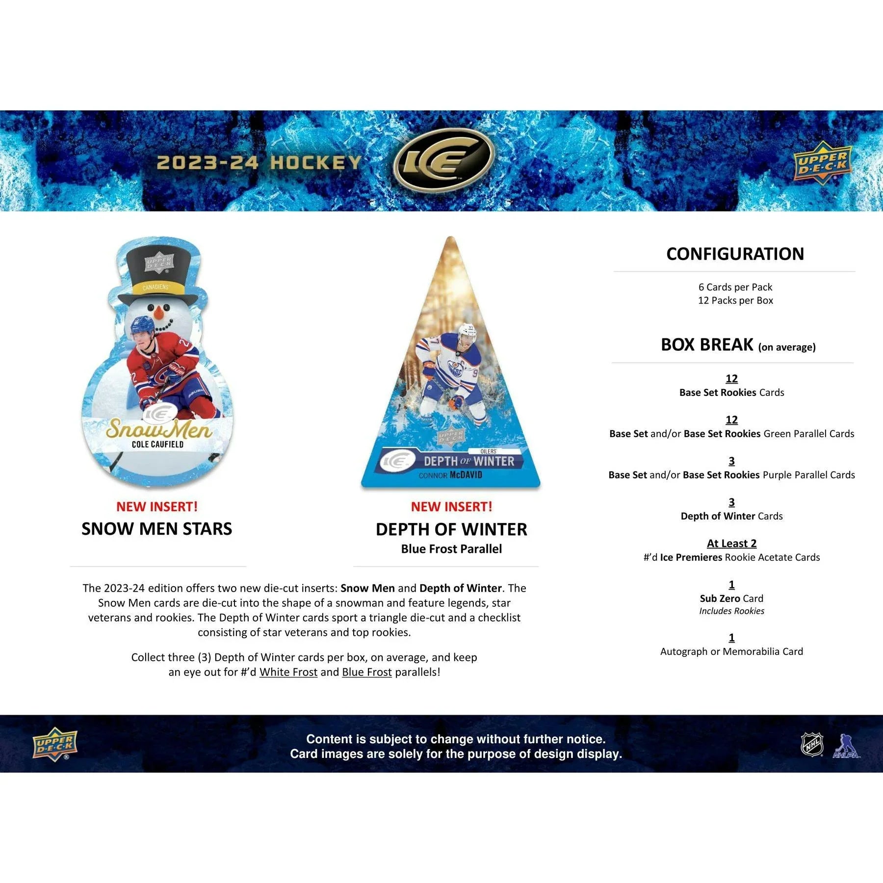 2023 24 Upper Deck Ice Hockey Hobby 24 Box Case (Ships Sealed Only) - D1