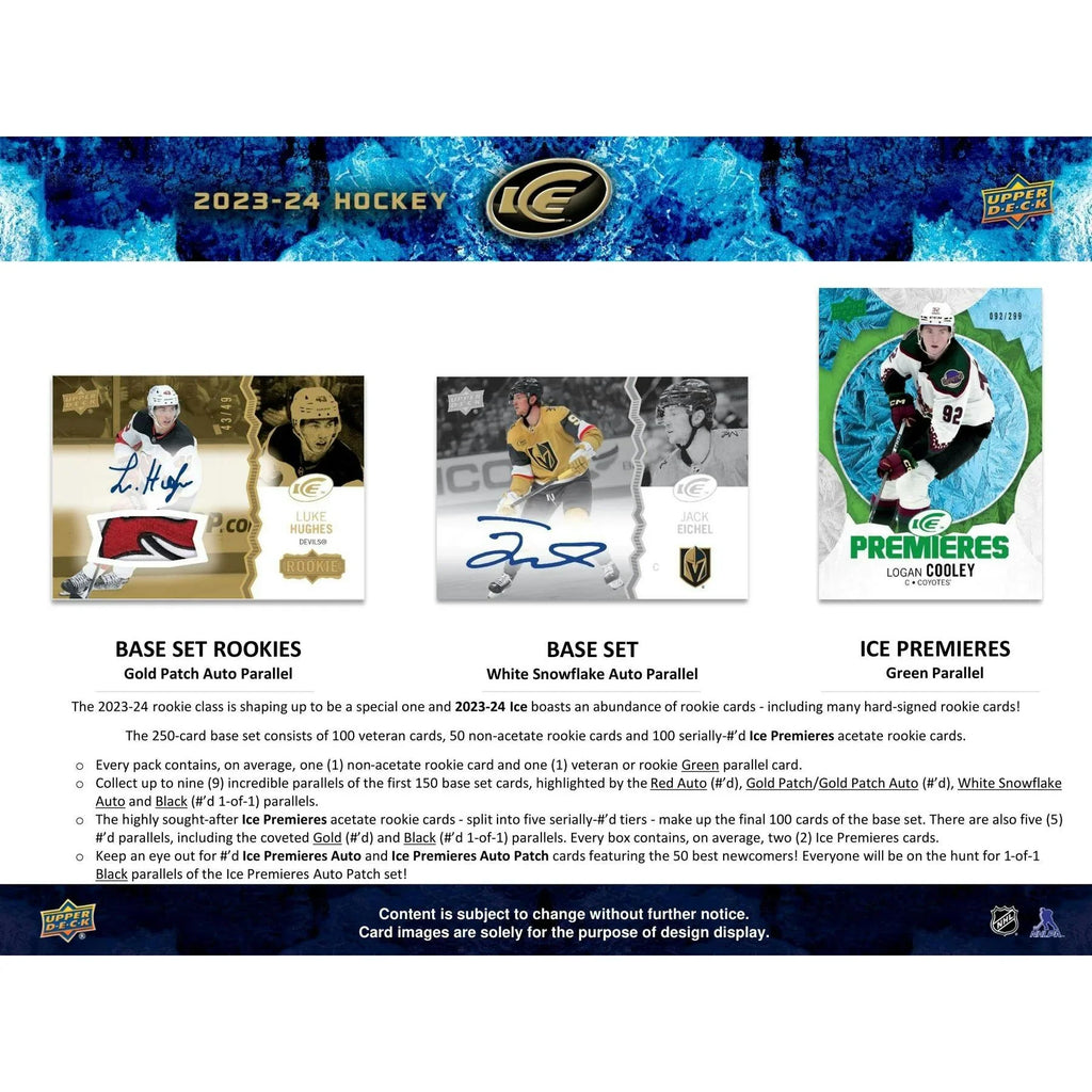 2023 24 Upper Deck Ice Hockey Hobby 24 Box Case (Ships Sealed Only) - D1