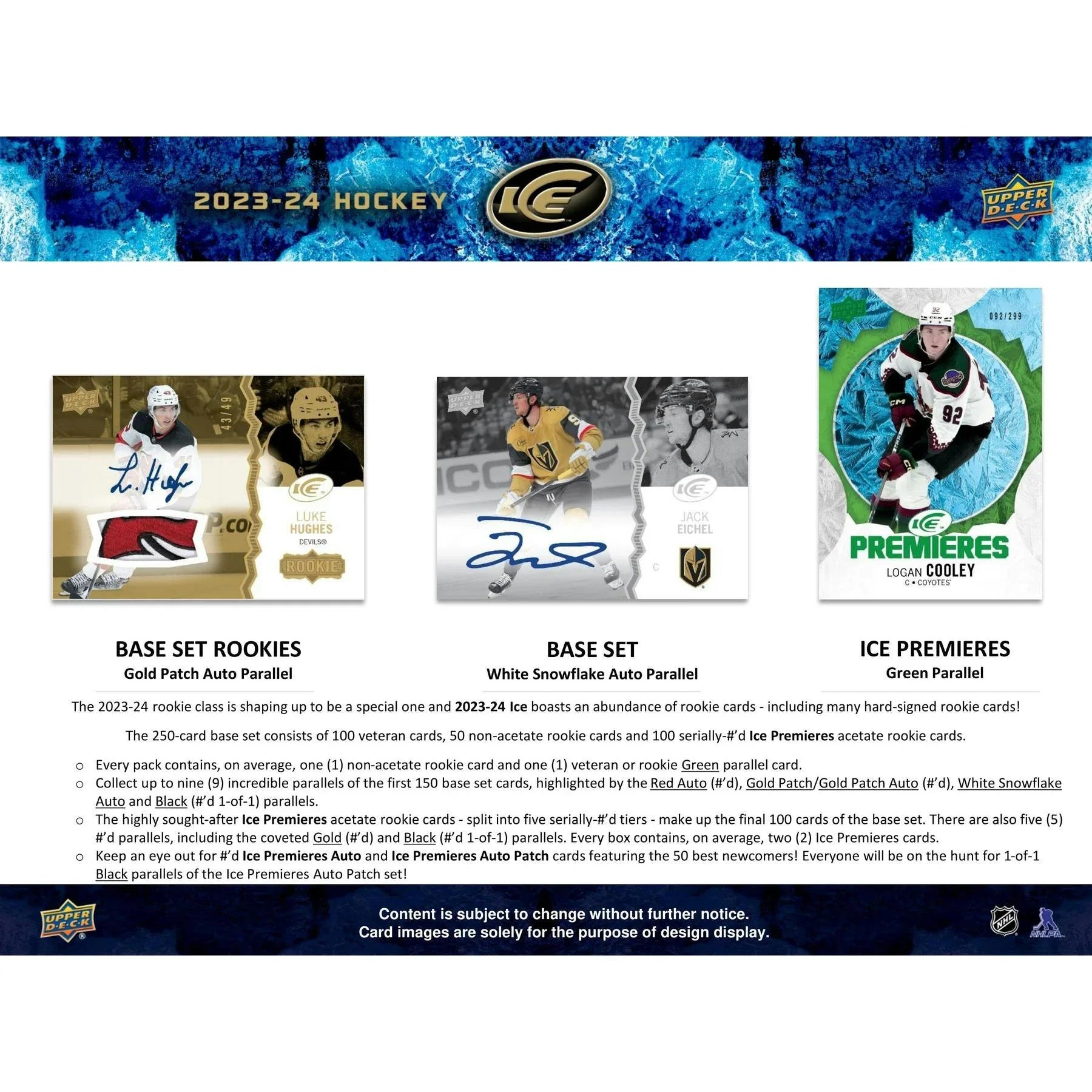 2023 24 Upper Deck Ice Hockey Hobby 24 Box Case (Ships Sealed Only) - D1