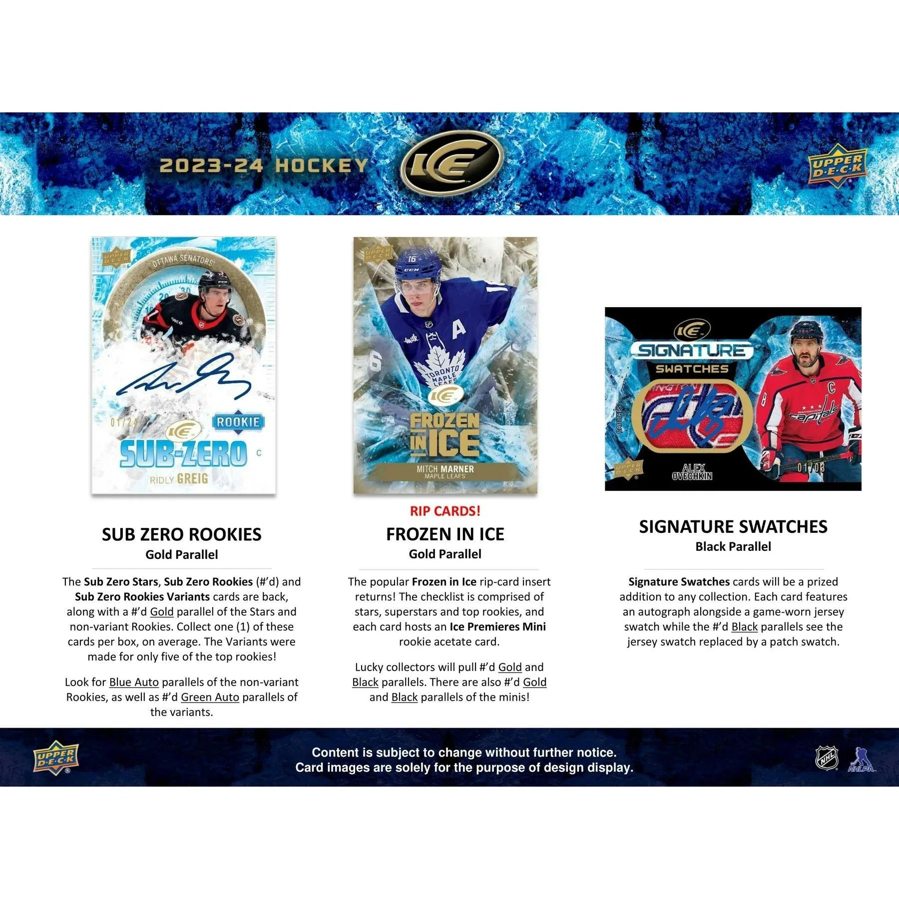 2023 24 Upper Deck Ice Hockey Hobby 24 Box Case (Ships Sealed Only) - D1