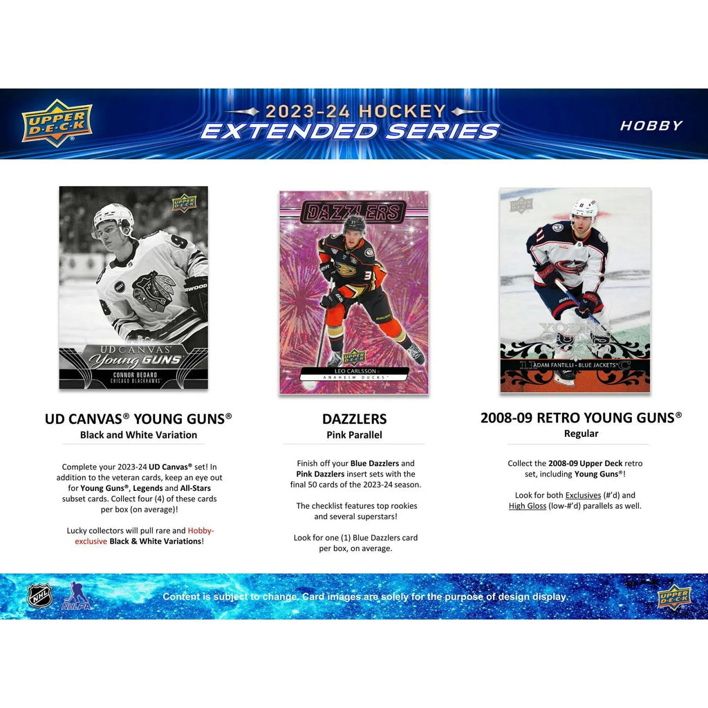 2023 24 Upper Deck Extended Series Hockey Hobby 12 Box Case (Ships Sealed Only)