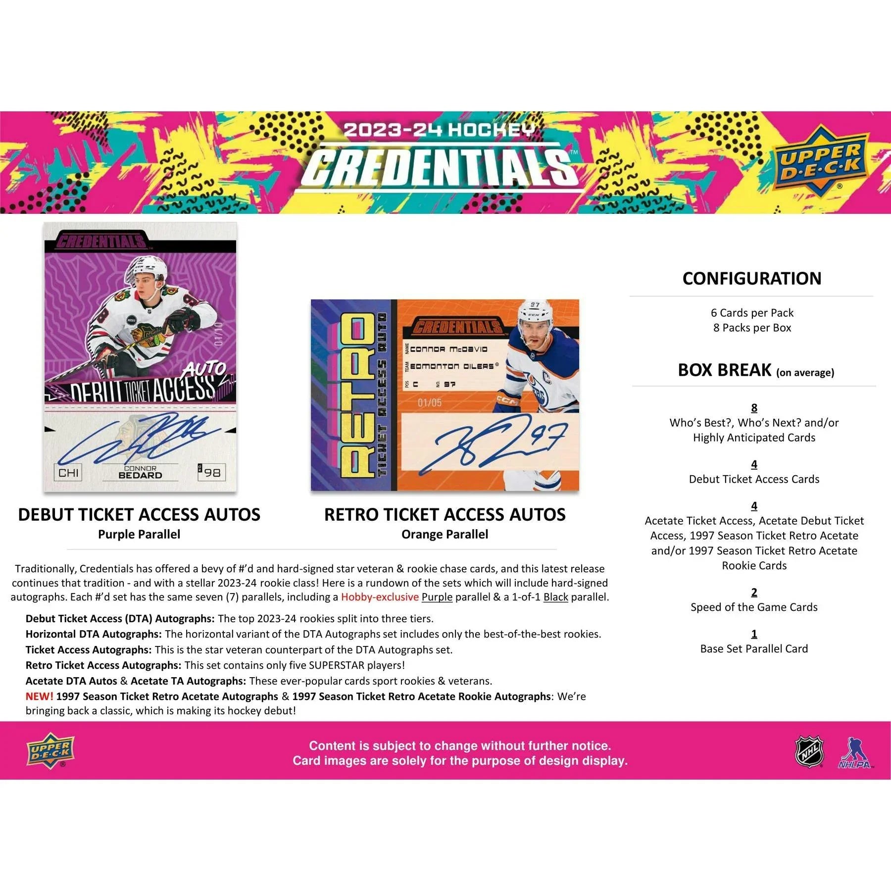 2023 24 Upper Deck Credentials Hockey Hobby 20 Box Case (Ships Sealed Only) - D1