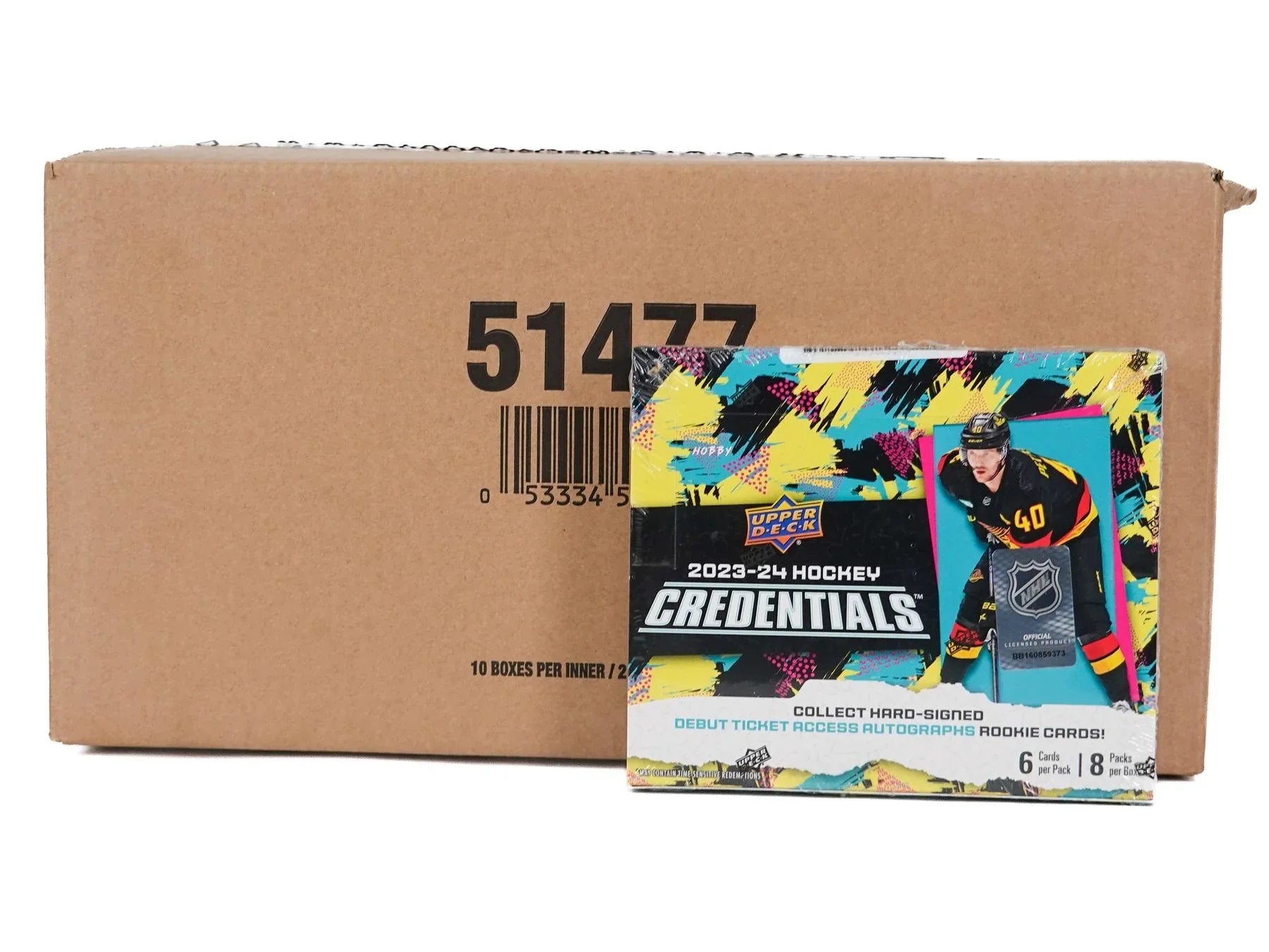 2023 24 Upper Deck Credentials Hockey Hobby 20 Box Case (Ships Sealed Only) - D1