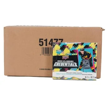 2023 24 Upper Deck Credentials Hockey Hobby 20 Box Case (Ships Sealed Only) - D1