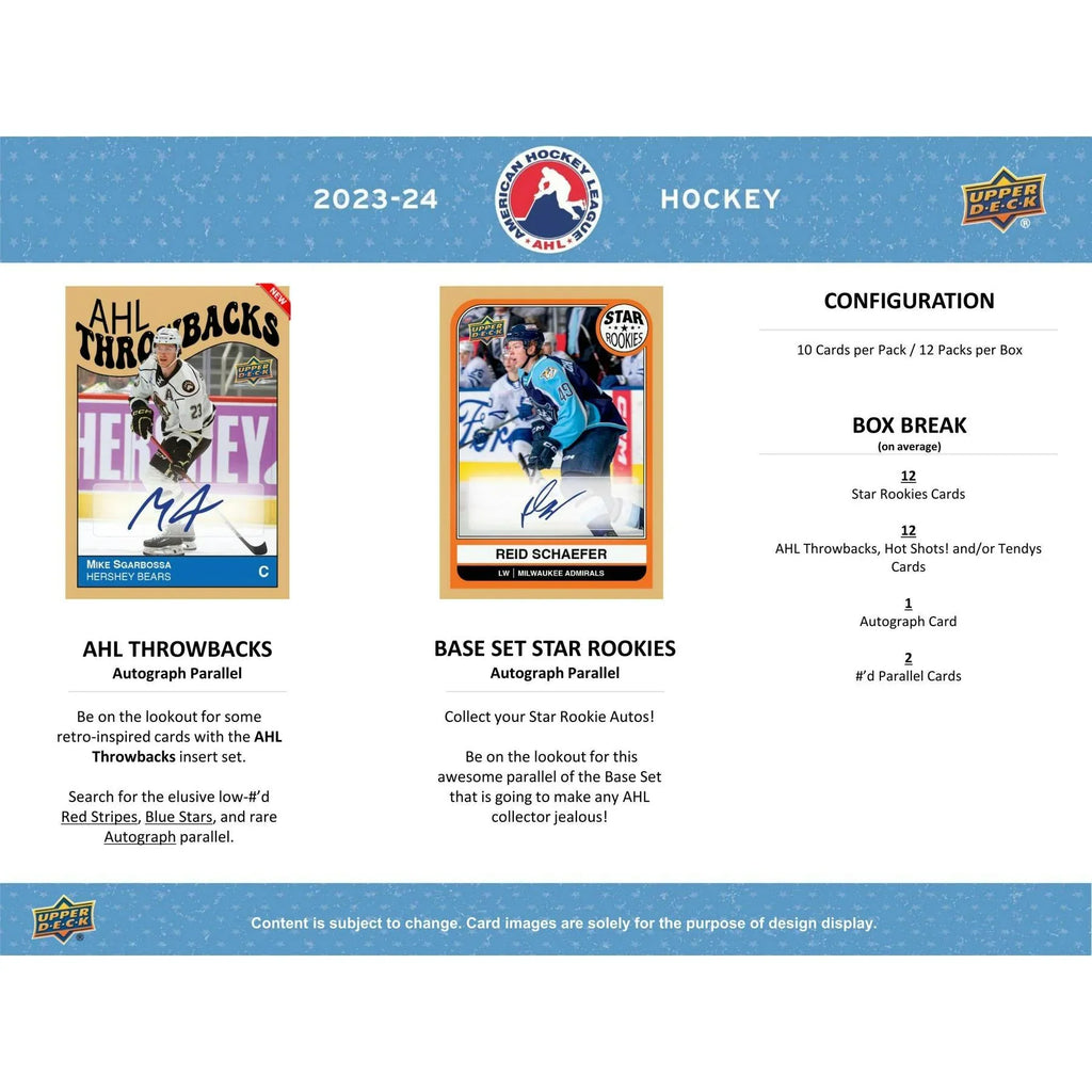 2023 24 Upper Deck AHL Hockey Hobby 24 Box Case (Ships Sealed Only)