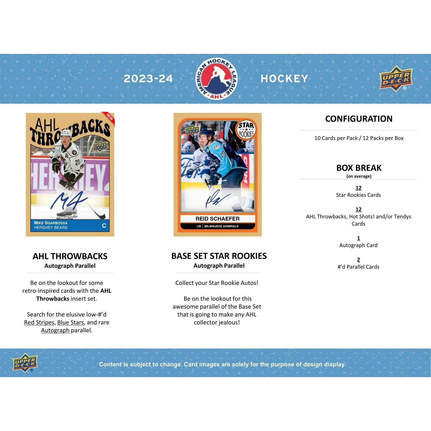 2023 24 Upper Deck AHL Hockey Hobby 24 Box Case (Ships Sealed Only)