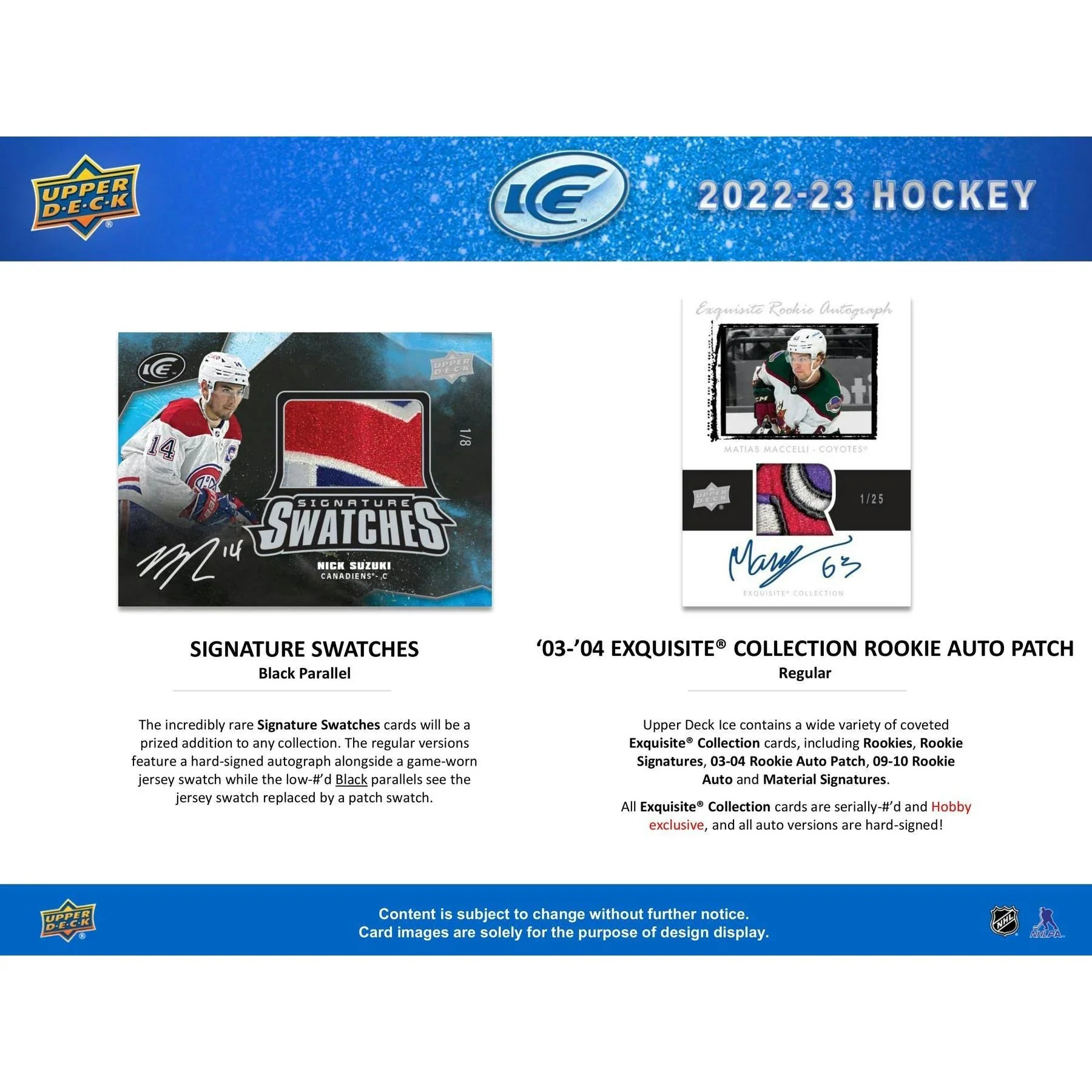 2022 23 Upper Deck Ice Hockey Hobby 24 Box Case Factory Fresh (Ships Sealed Only) - D1