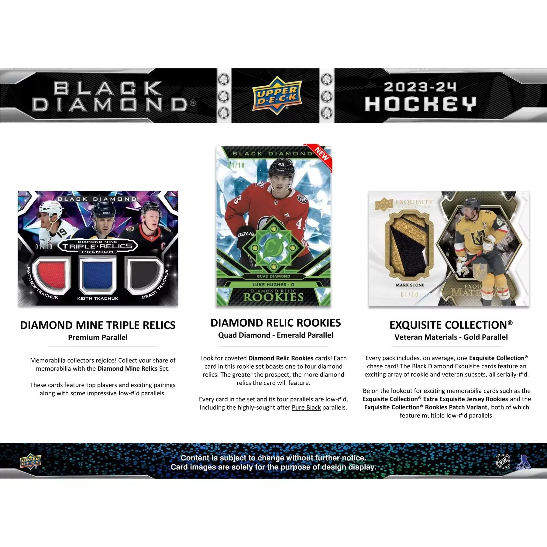 2023 24 Upper Deck Black Diamond Hockey Hobby Box CDD Exclusive (Ships Sealed Only)