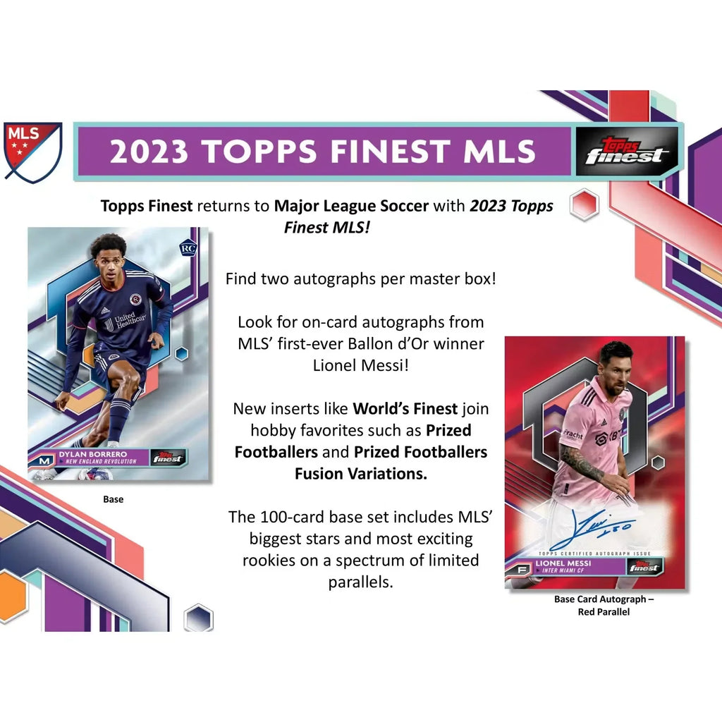 2023 Topps MLS Finest Soccer Hobby 8-Box Case (Ships Sealed Only)