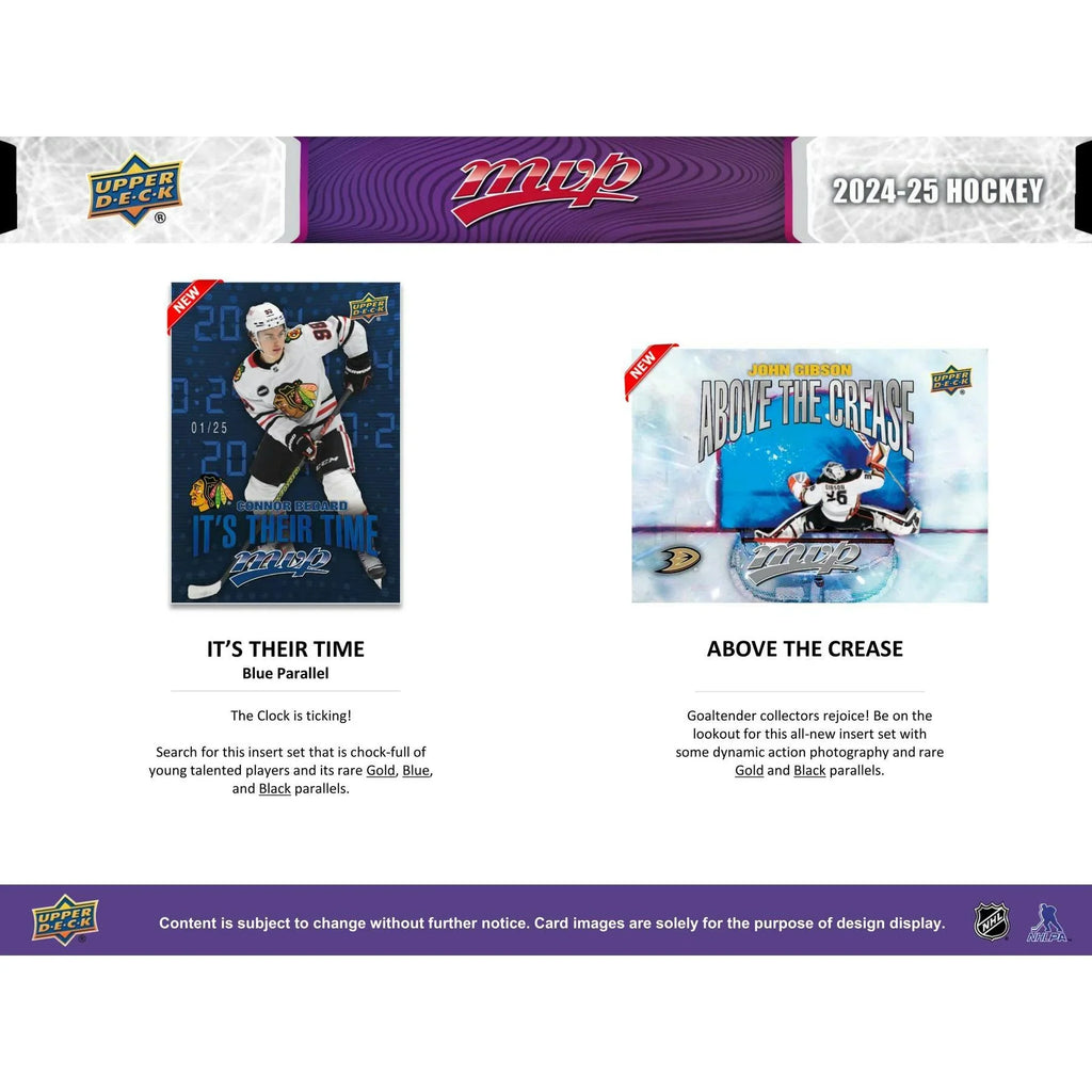 2024 25 Upper Deck MVP Hockey Hobby 20 Box Case (Ships Sealed Only)