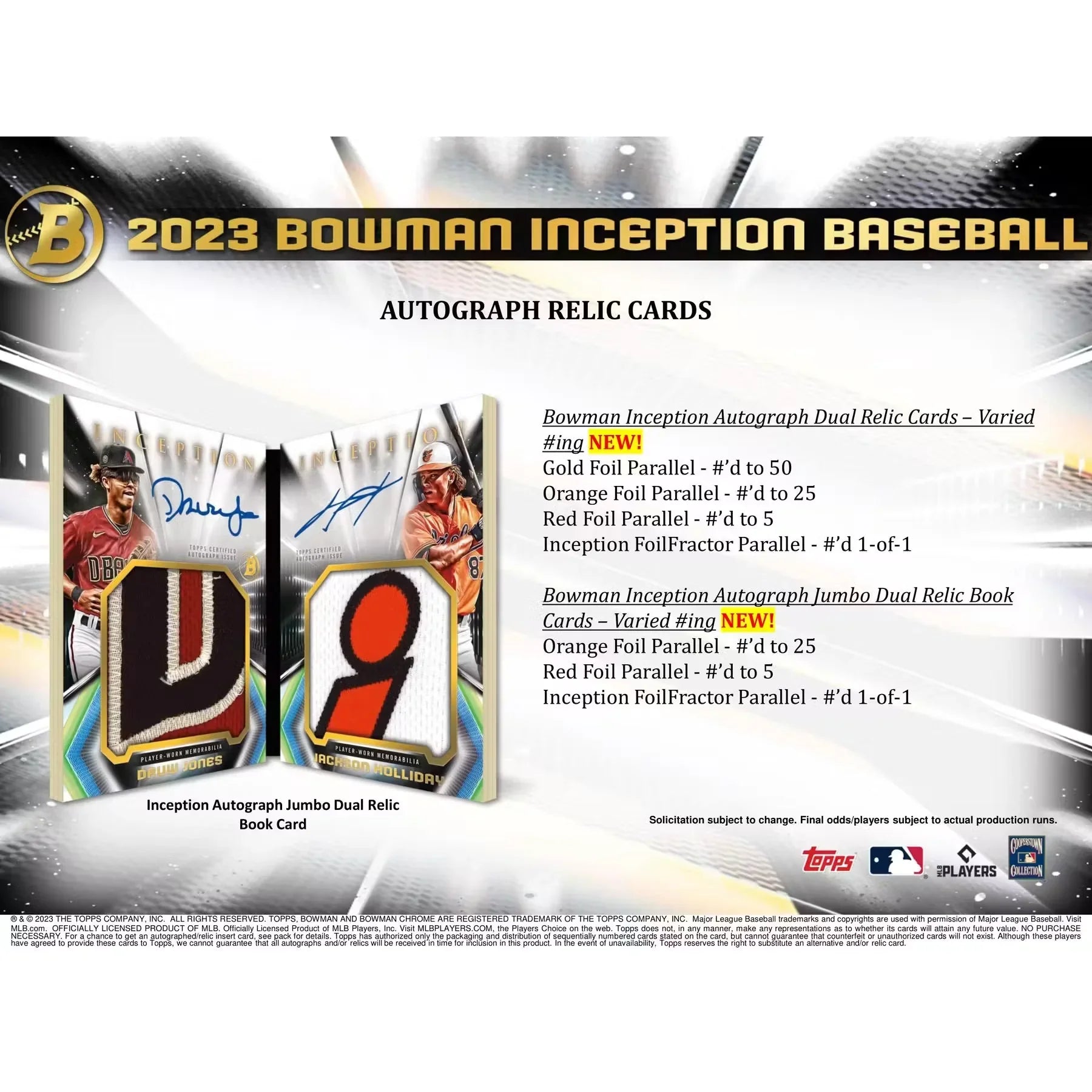 2023 Bowman Inception Baseball Hobby 16-Box Case (Ships Sealed Only)
