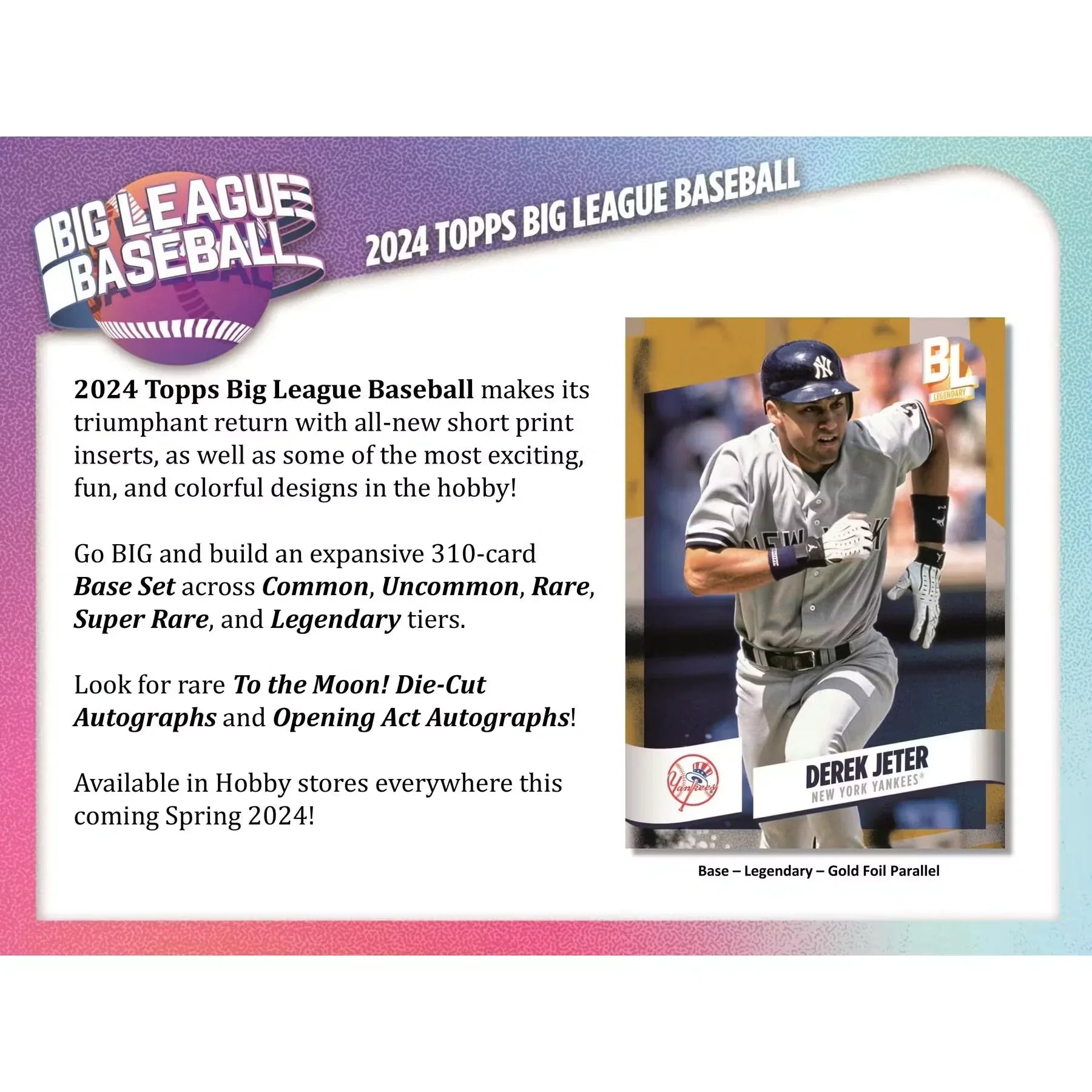 2024 Topps Big League Baseball Hobby Box (Ships Sealed Only)