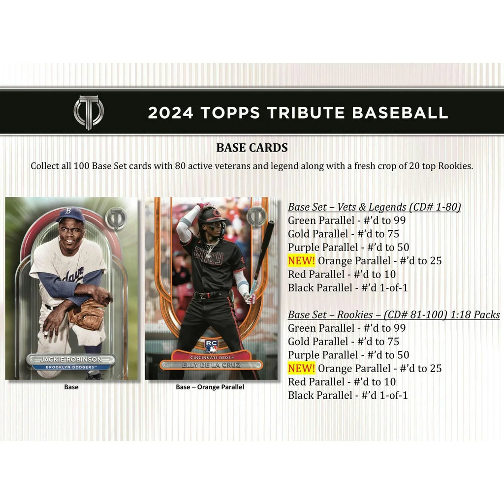 2024 Topps Tribute Baseball Hobby Box (Ships Sealed Only)