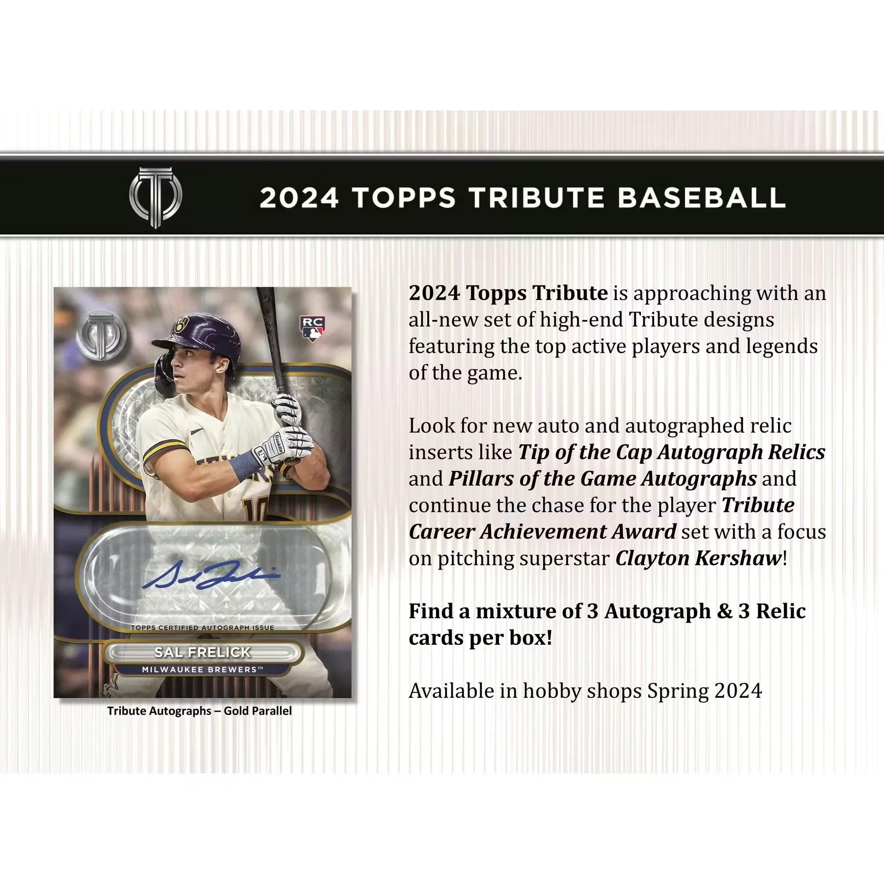 2024 Topps Tribute Baseball Hobby 6 Box Case (Ships Sealed Only)
