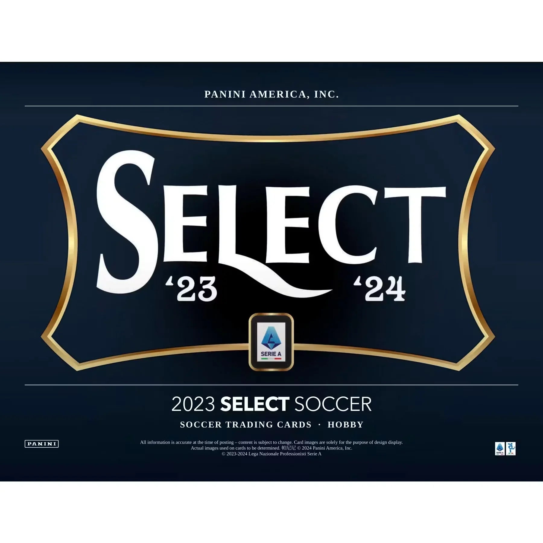 2023-24 Panini Select Serie A Soccer Hobby 12-Box Case (Ships Sealed Only)