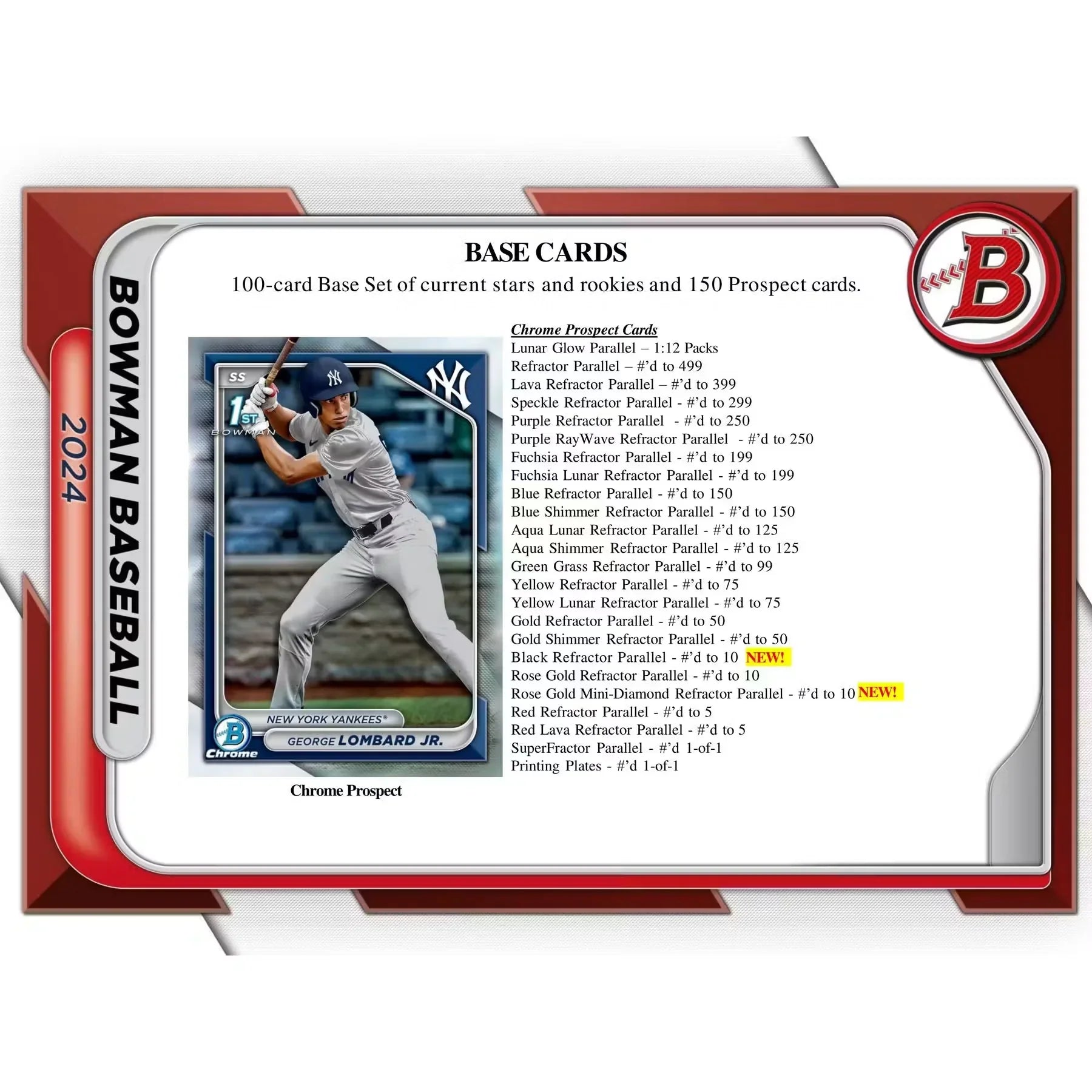 2024 Bowman Baseball Hobby Jumbo 8 Box Case (Ships Sealed Only)