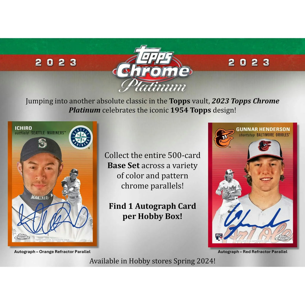 2023 Topps Chrome Platinum Anniversary Baseball Hobby Box (Ships Sealed Only)