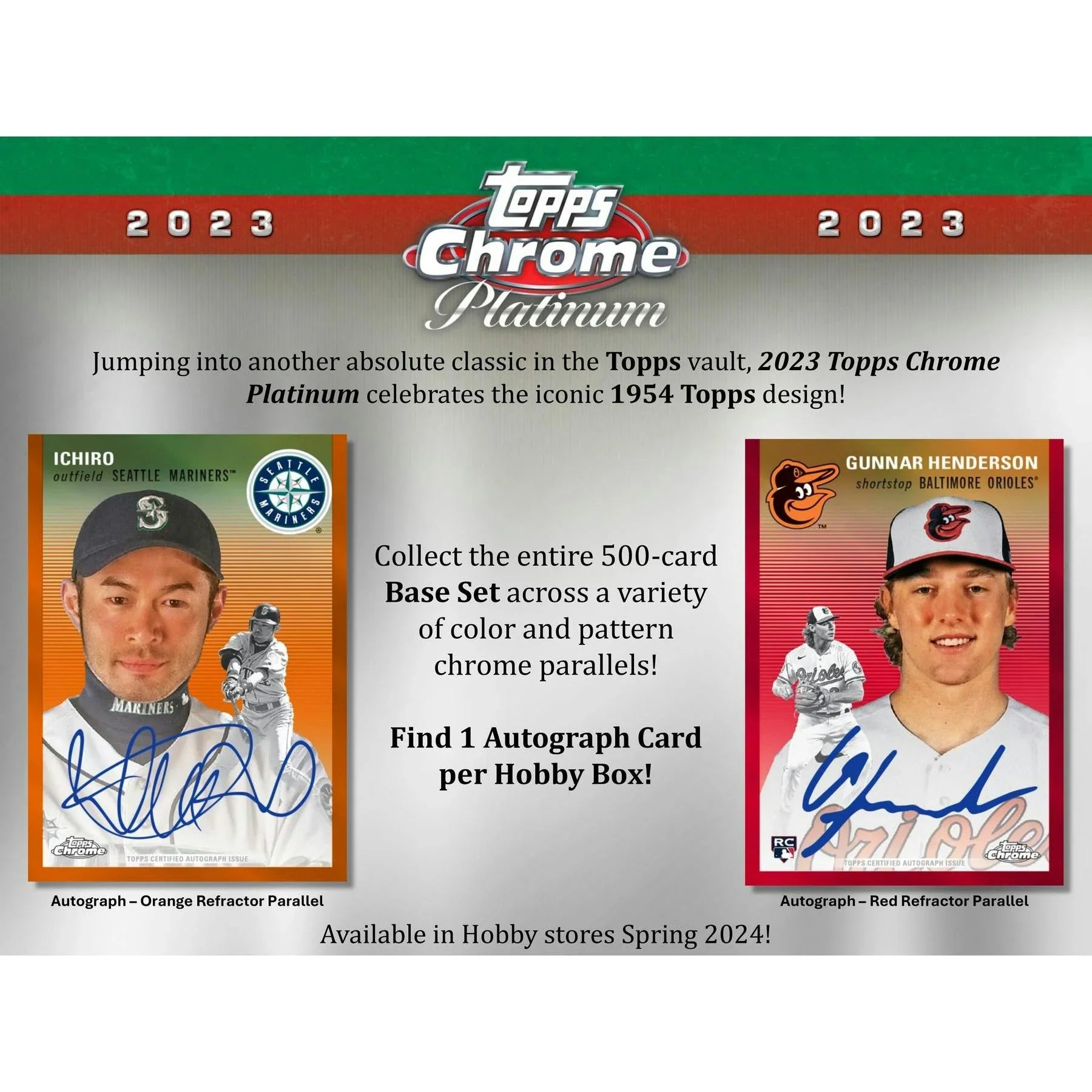 2023 Topps Chrome Platinum Anniversary Baseball Hobby Box (Ships Sealed Only)