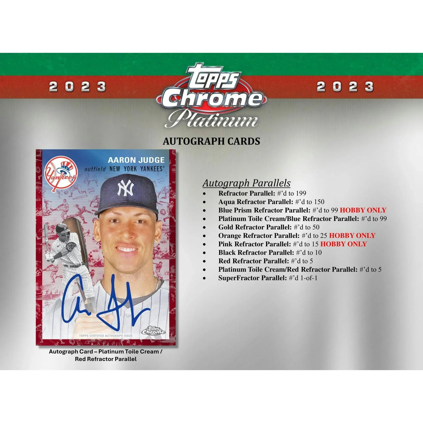 2023 Topps Chrome Platinum Anniversary Baseball Hobby Box (Ships Sealed Only)