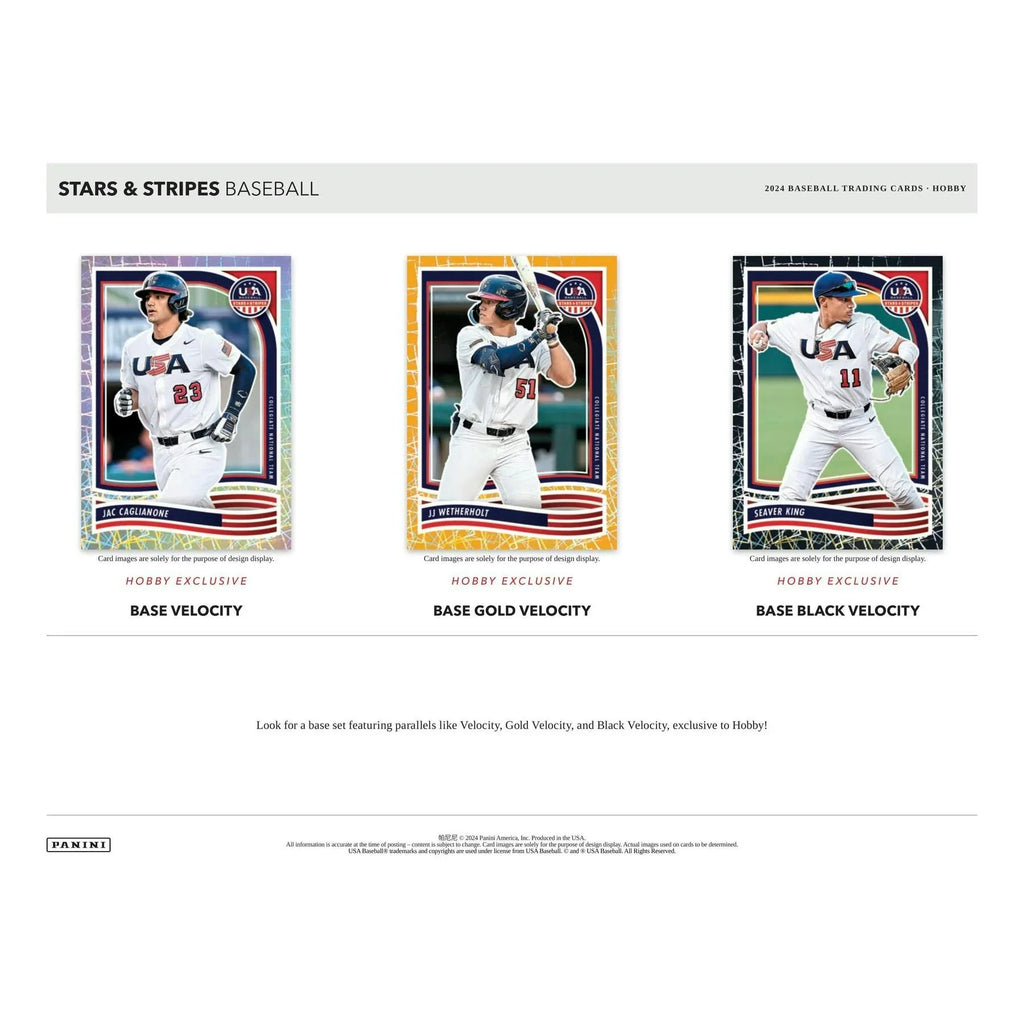 2024 Panini USA Stars Stripes Baseball Hobby Box (Ships Sealed Only) - D1