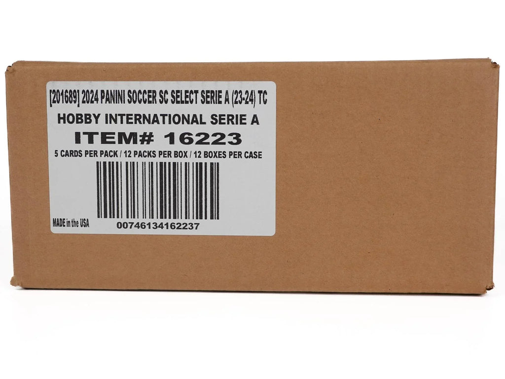 2023-24 Panini Select Serie A Soccer Hobby International 12-Box Case (Ships Sealed Only)