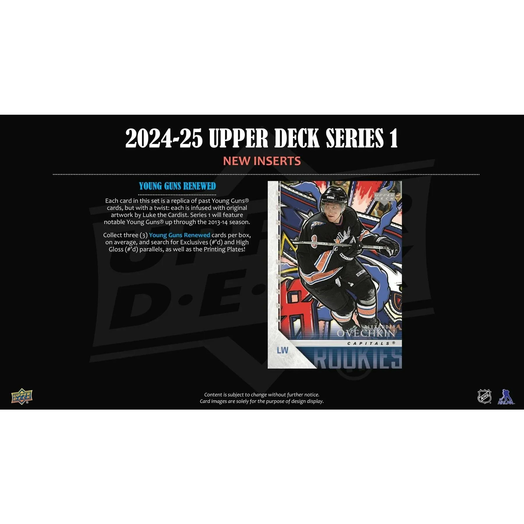 2024 25 Upper Deck Series 1 Hockey Hobby 12 Box Case (Ships Sealed Only)
