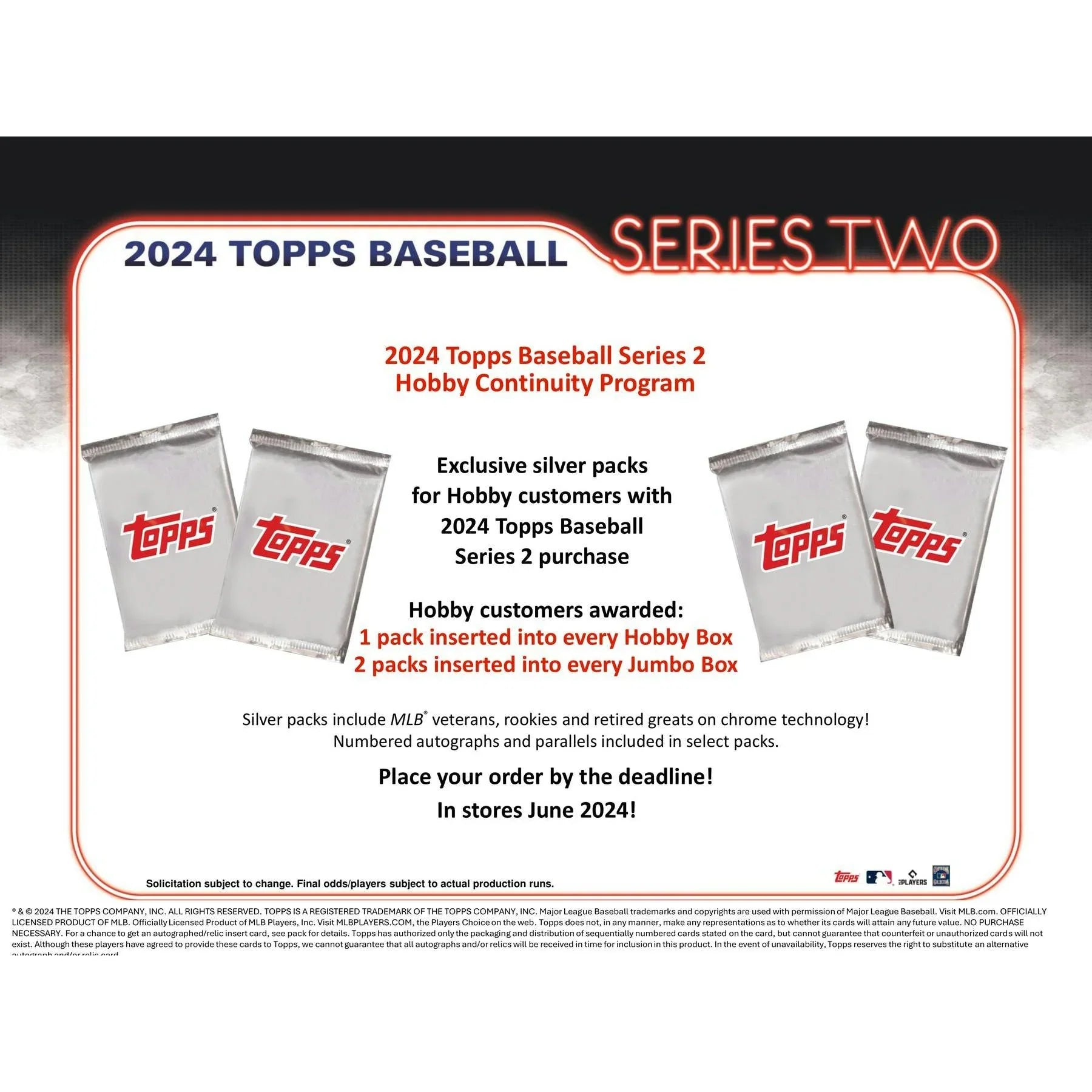 2024 Topps Series 2 Baseball Hobby Jumbo Box (Ships Sealed Only)
