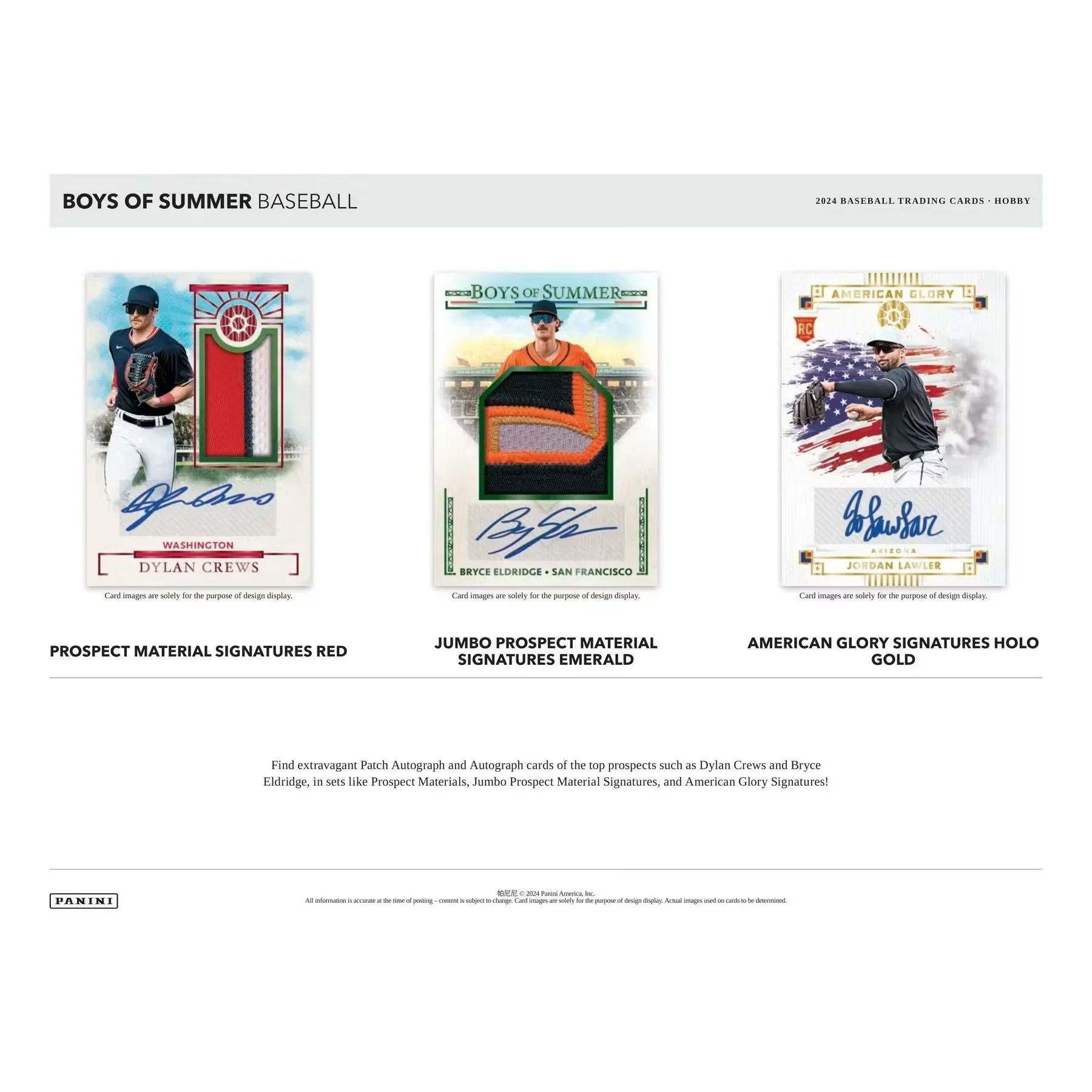 2024 Panini Boys of Summer Baseball Hobby Box (Ships Sealed Only)