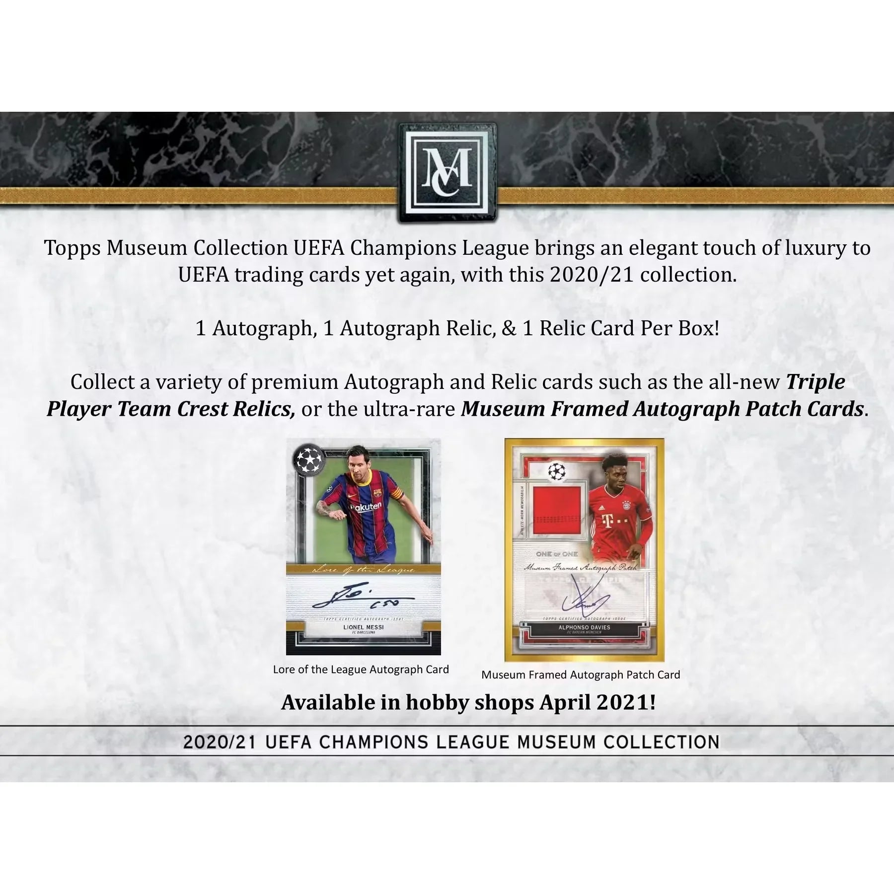 2020-21 Topps UEFA Champions League Museum Collection Soccer Hobby 12-Box Case (Ships Sealed Only)