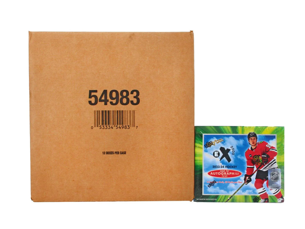 2023 24 Upper Deck Skybox E X 2000 Hockey Hobby 12 Box Case (Ships Sealed Only) - D2