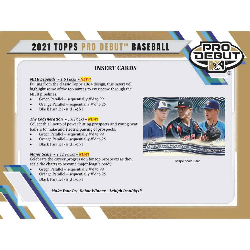 2021 Topps Pro Debut Baseball Hobby Jumbo Box (Ships Sealed Only)