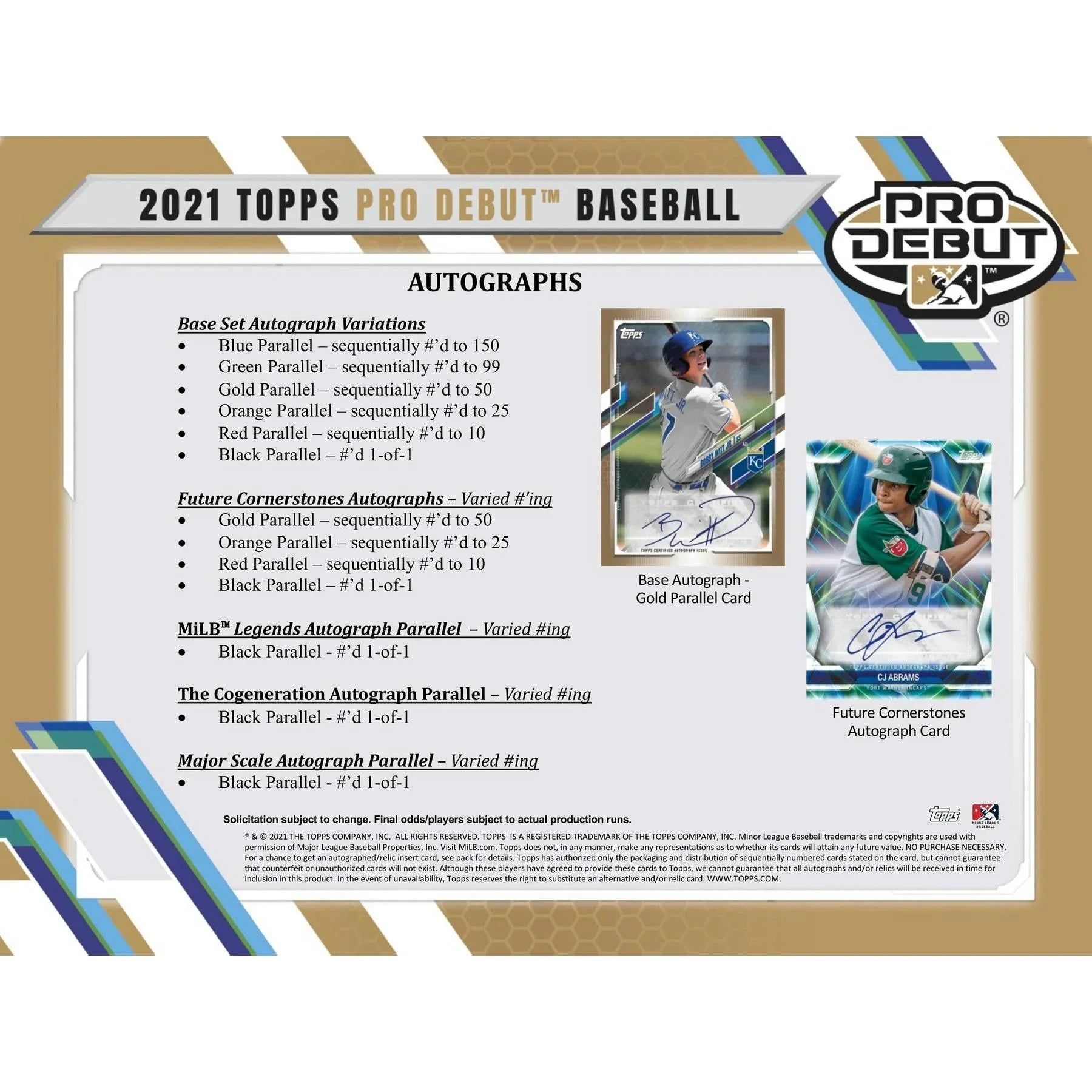 2021 Topps Pro Debut Baseball Hobby Jumbo Box (Ships Sealed Only)