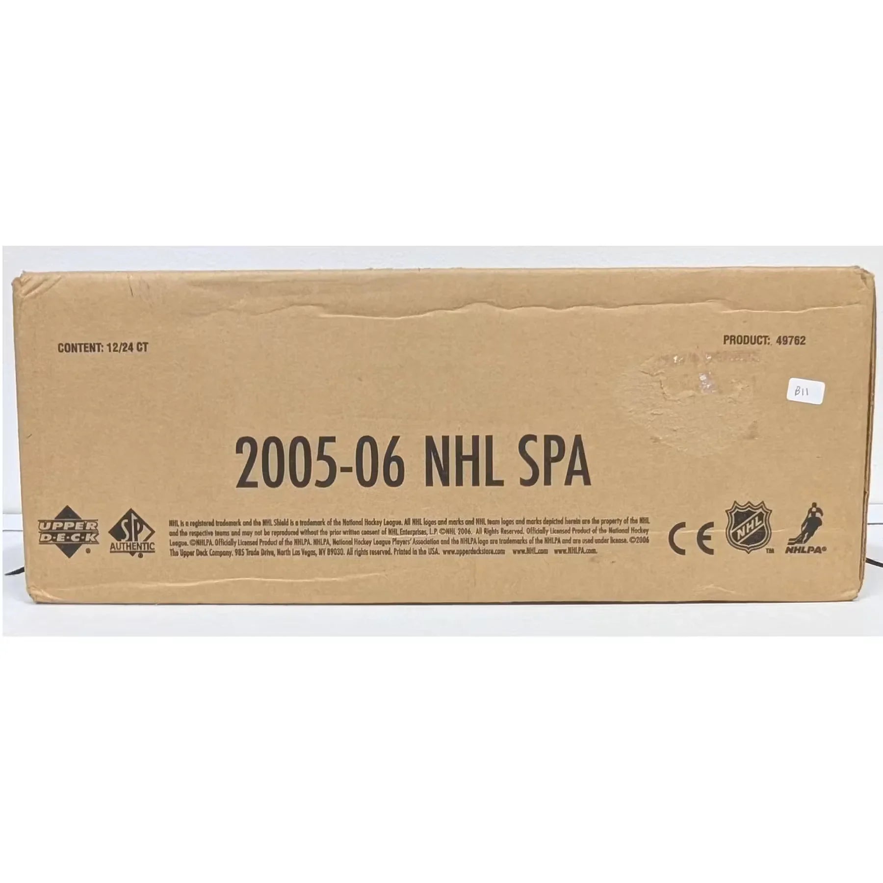 2005 06 Upper Deck SP Authentic Hockey Hobby 12 Box Case (Ships Sealed Only)