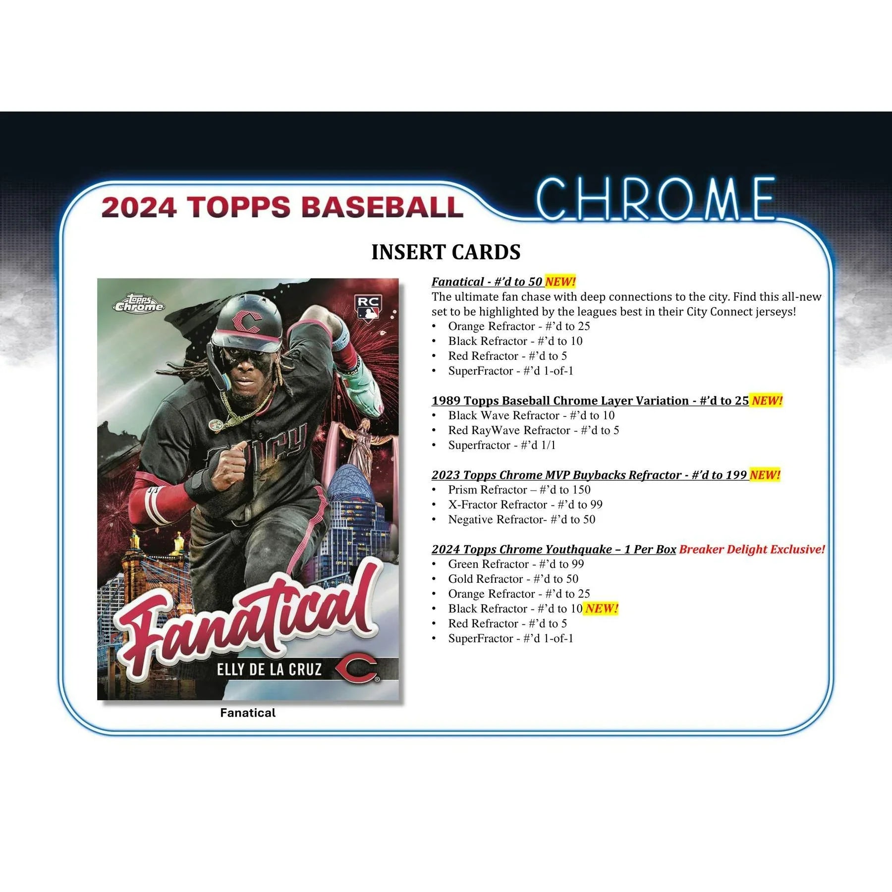 2024 Topps Chrome Baseball Hobby Box (Ships Sealed Only) - D