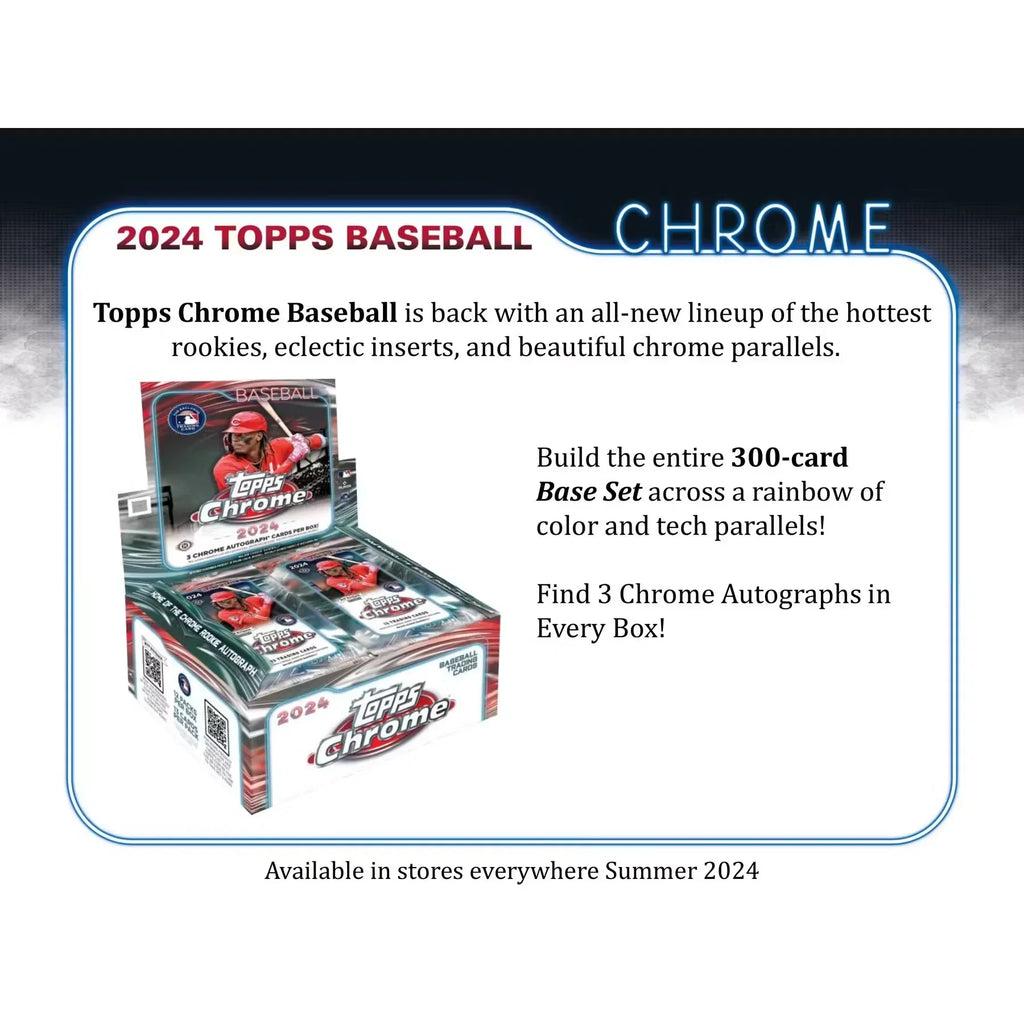 2024 Topps Chrome Baseball Hobby Jumbo 8 Box Case (Ships Sealed Only)