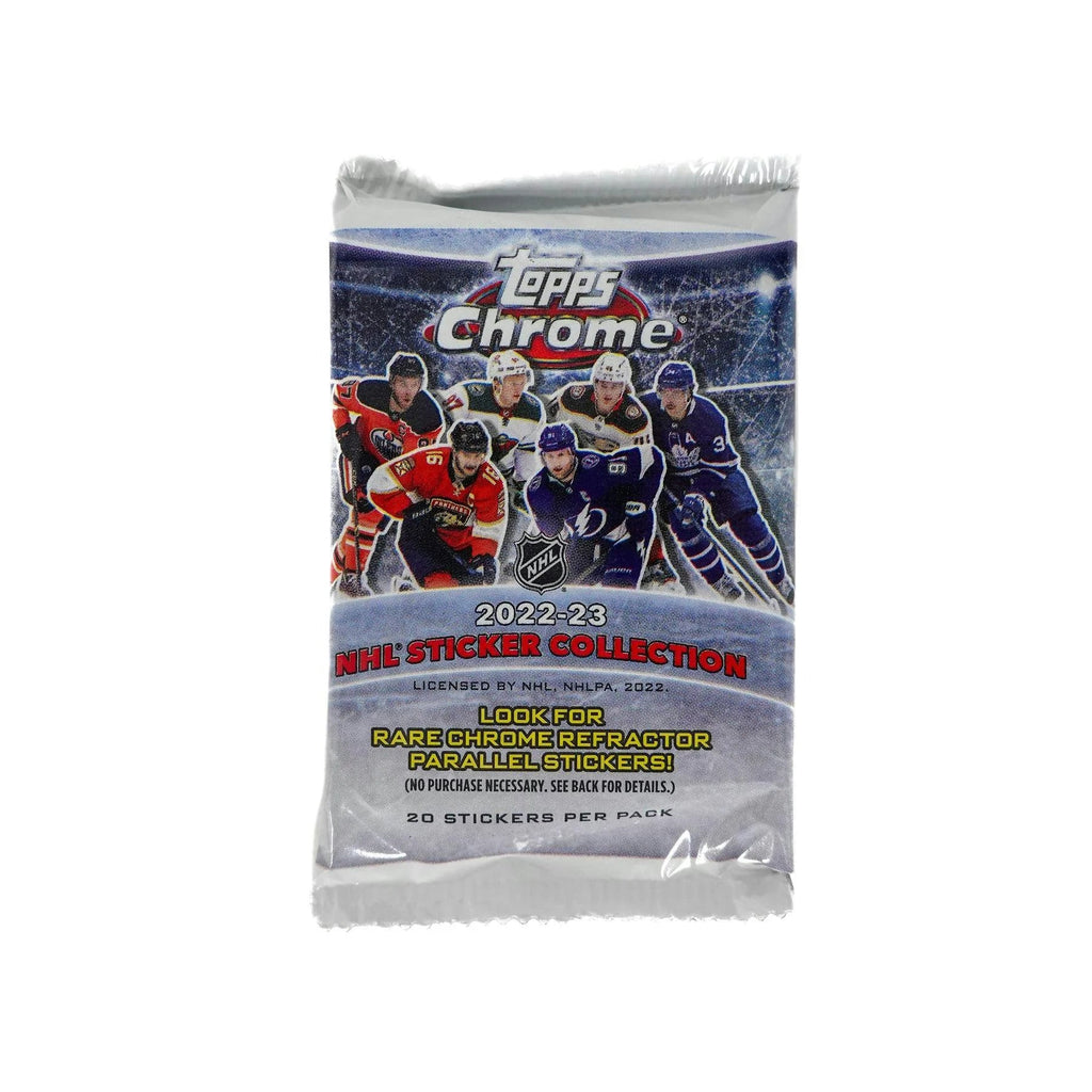 2022 23 Topps Chrome NHL Hockey Sticker Collection 40 Pack Box (Ships Sealed Only)