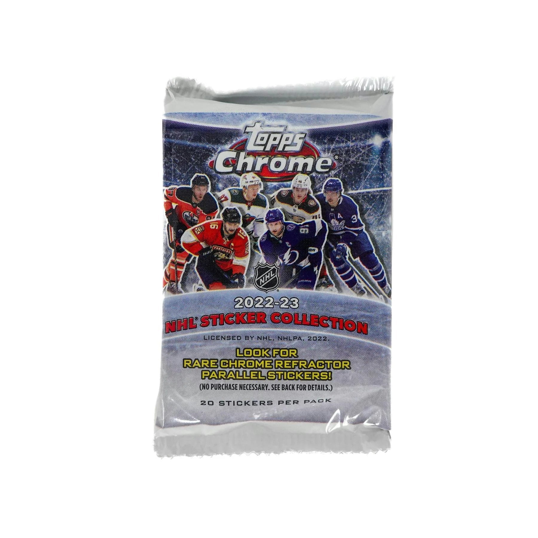 2022 23 Topps Chrome NHL Hockey Sticker Collection 40 Pack Box (Ships Sealed Only)