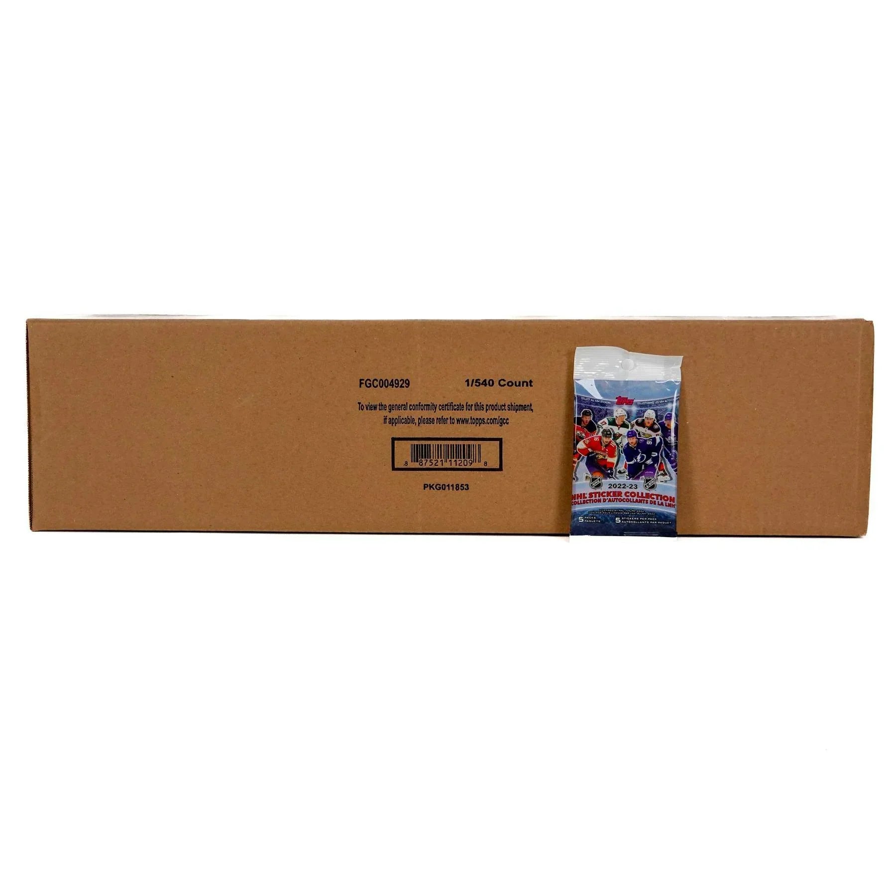 2022 23 Topps NHL Hockey Sticker Collection Hanger Pack Case 25 Stickers 540 Ct (Ships Sealed Only)