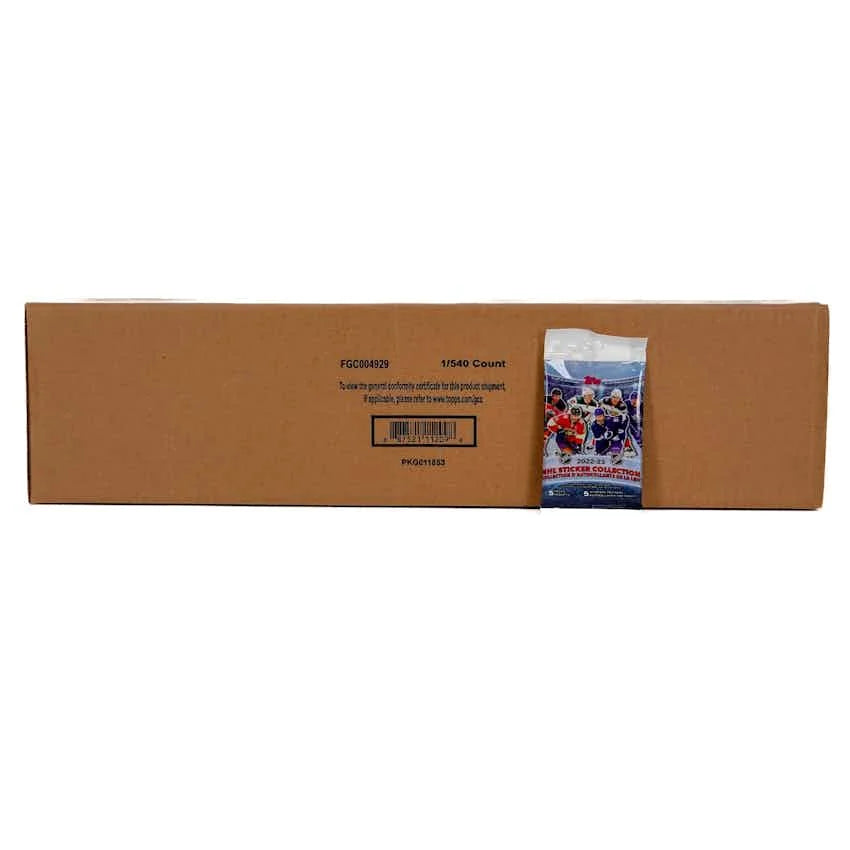 2022 23 Topps NHL Hockey Sticker Collection Hanger Pack Case 25 Stickers 540 Ct (Ships Sealed Only)