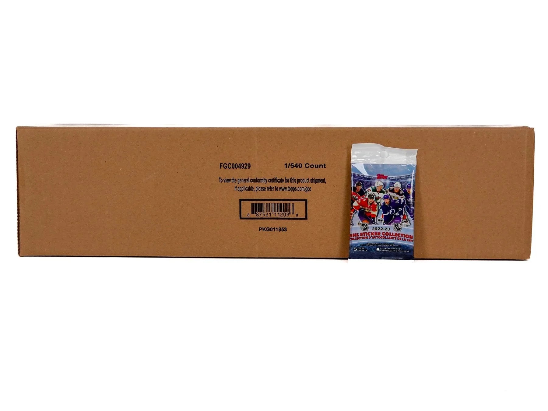 2022 23 Topps NHL Hockey Sticker Collection Hanger Pack Case 25 Stickers 540 Ct (Ships Sealed Only)