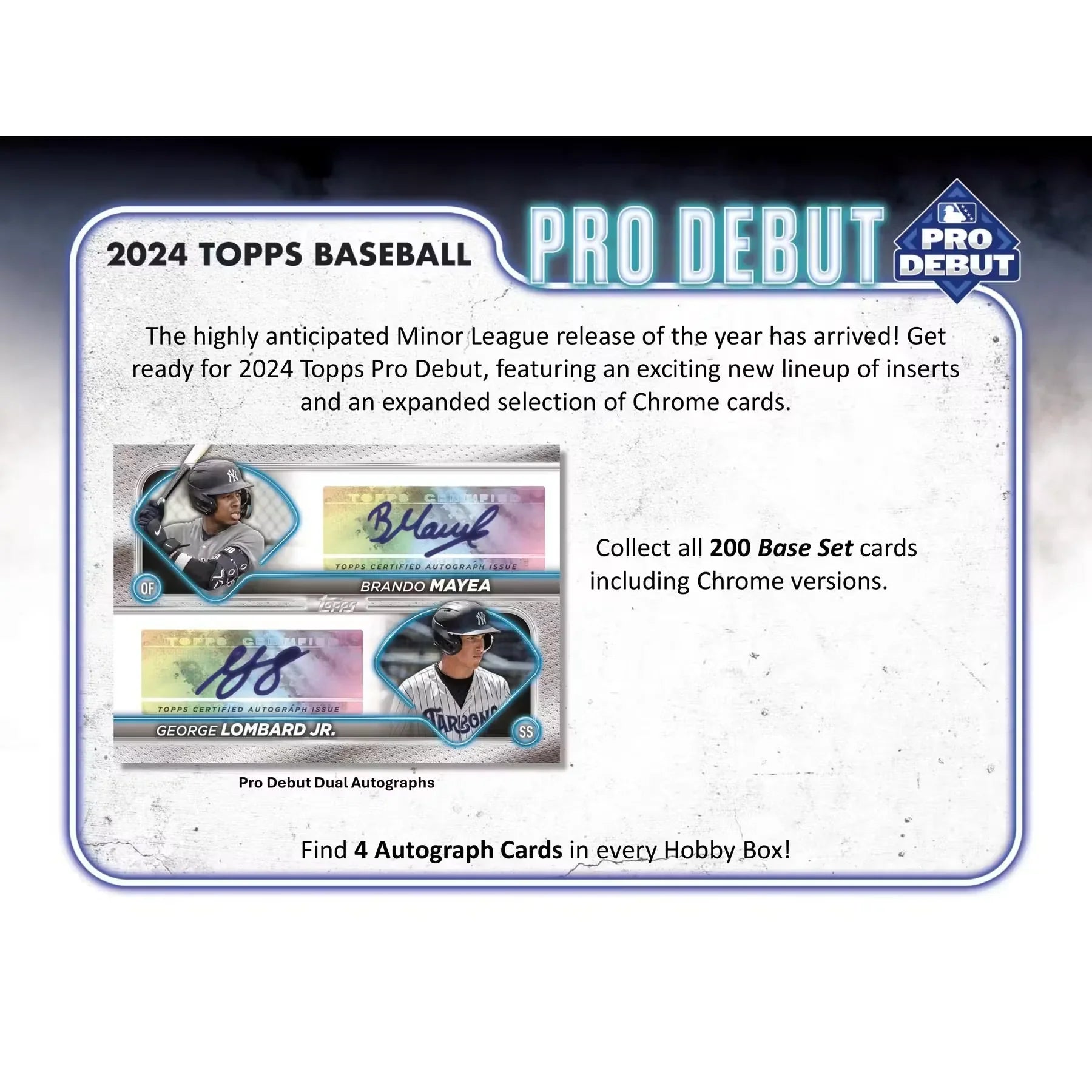 2024 Topps Pro Debut Baseball Hobby Box (Ships Sealed Only)