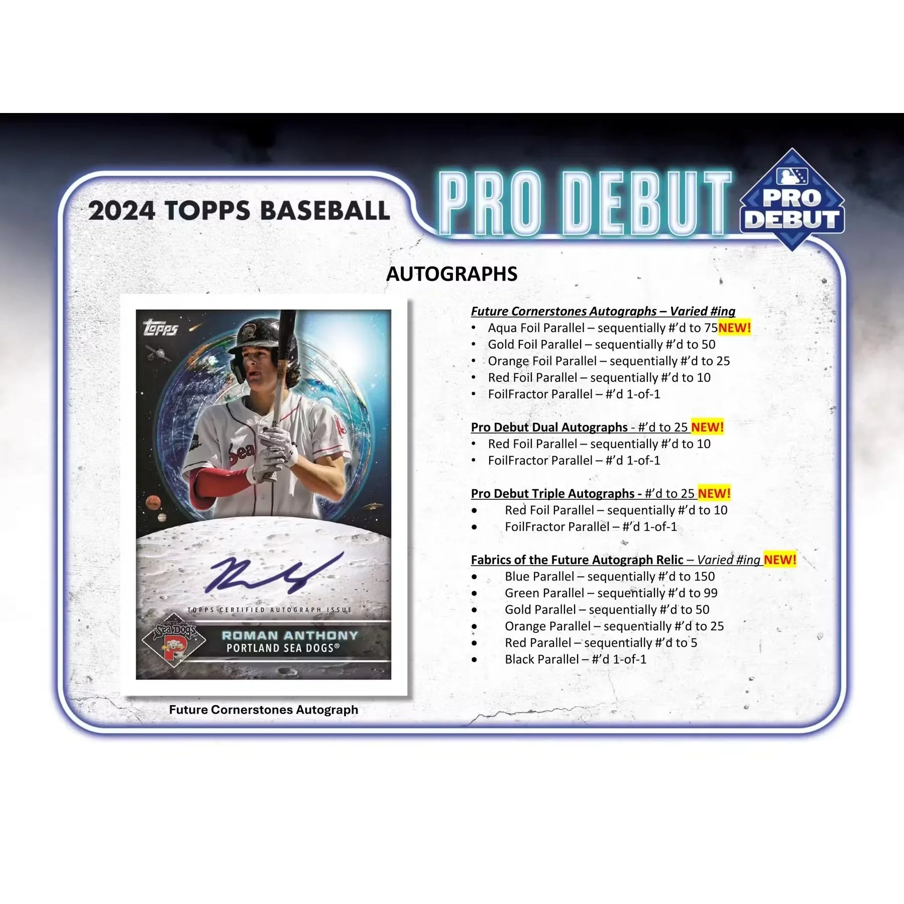 2024 Topps Pro Debut Baseball Hobby Box (Ships Sealed Only)