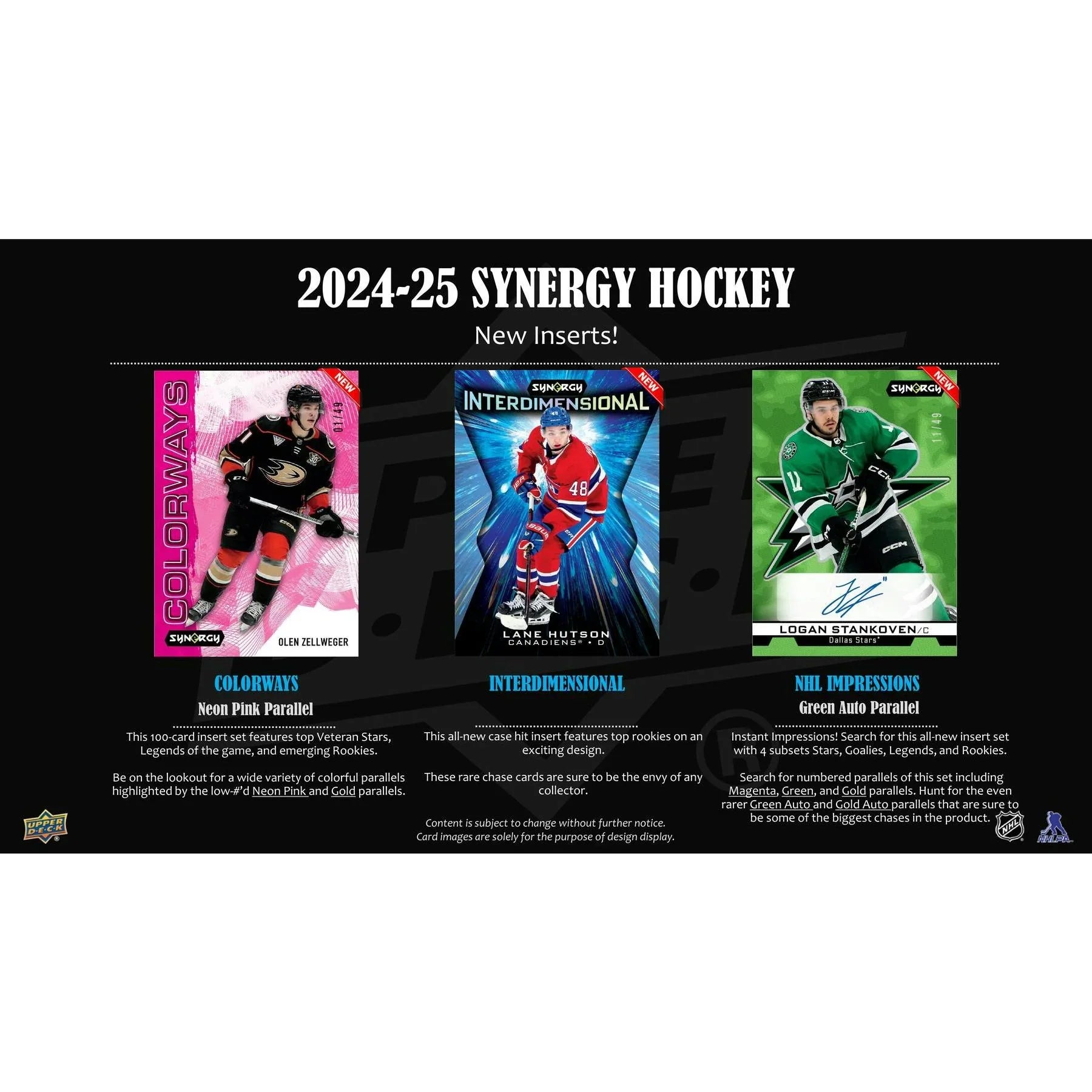 2024 25 Upper Deck Synergy Hockey Hobby 16 Box Case (Ships Sealed Only)