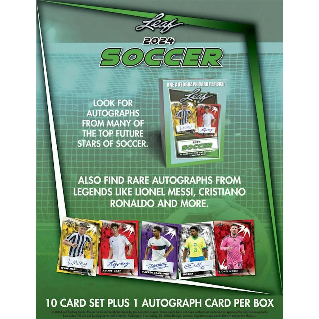 2024 Leaf Soccer Blaster 20 Box Case (Ships Sealed Only)