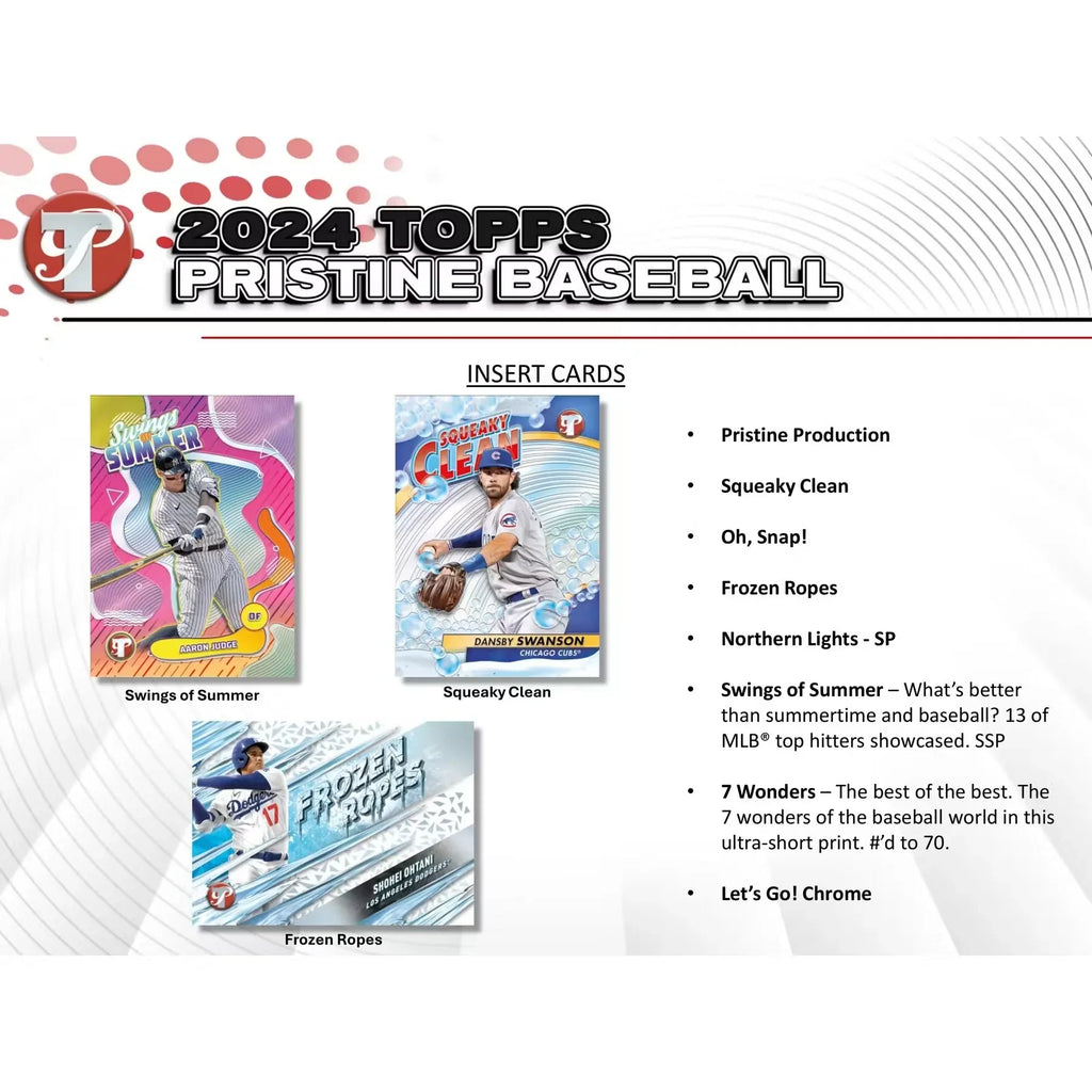 2024 Topps Pristine Baseball Hobby Box (Ships Sealed Only)