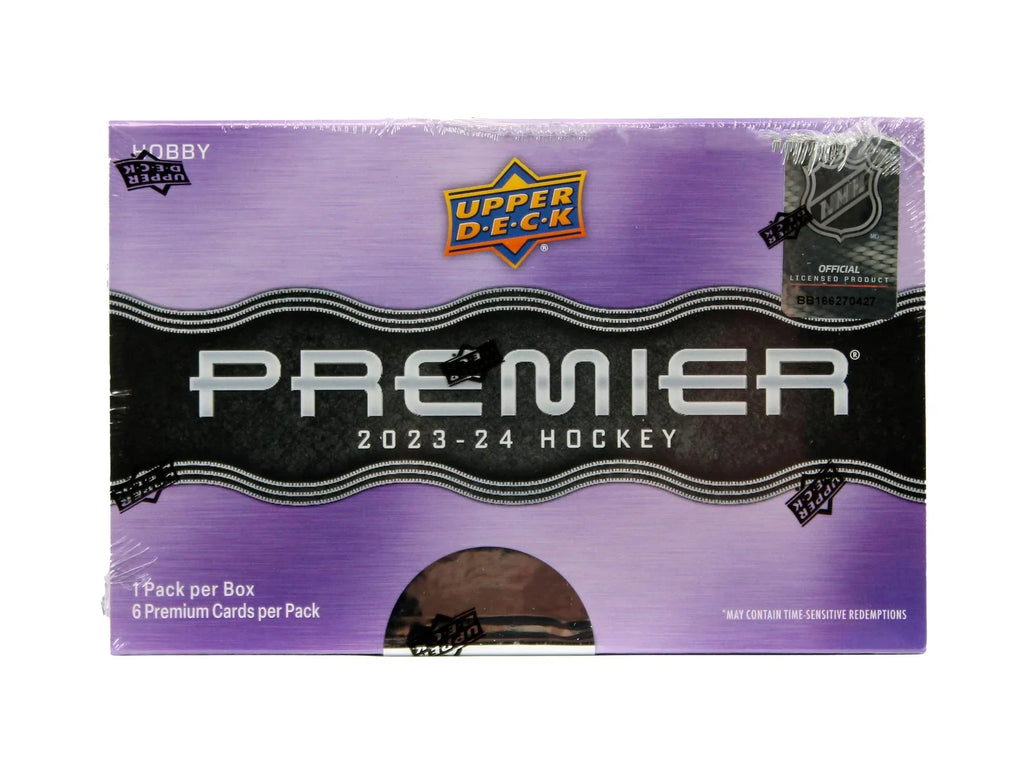 2023 24 Upper Deck Premier Hockey Hobby Box (Ships Sealed Only)
