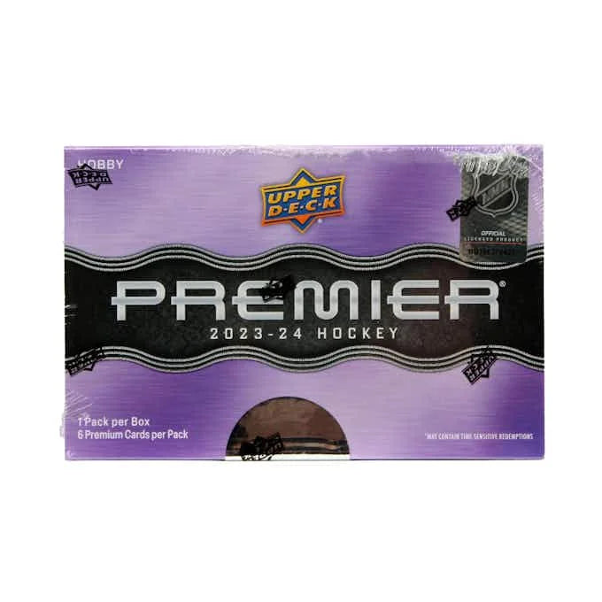 2023 24 Upper Deck Premier Hockey Hobby Box (Ships Sealed Only)