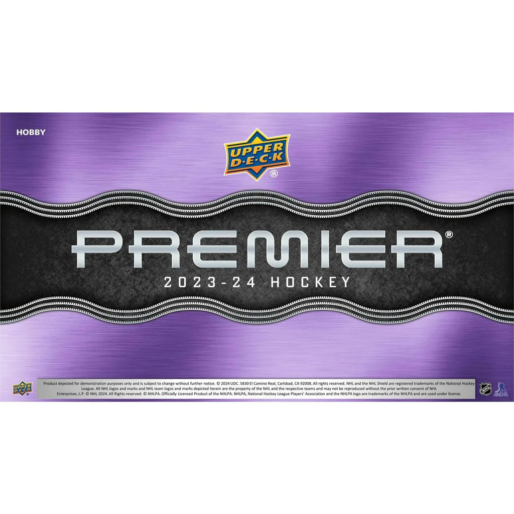 2023 24 Upper Deck Premier Hockey Hobby Box (Ships Sealed Only)